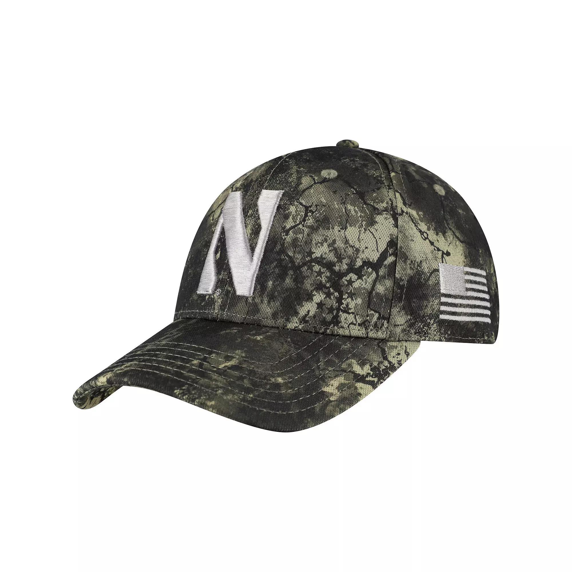 Men's Under Armour Camo Northwestern Wildcats Freedom Collection Blitzing Performance Adjustable Hat, Green Product Image