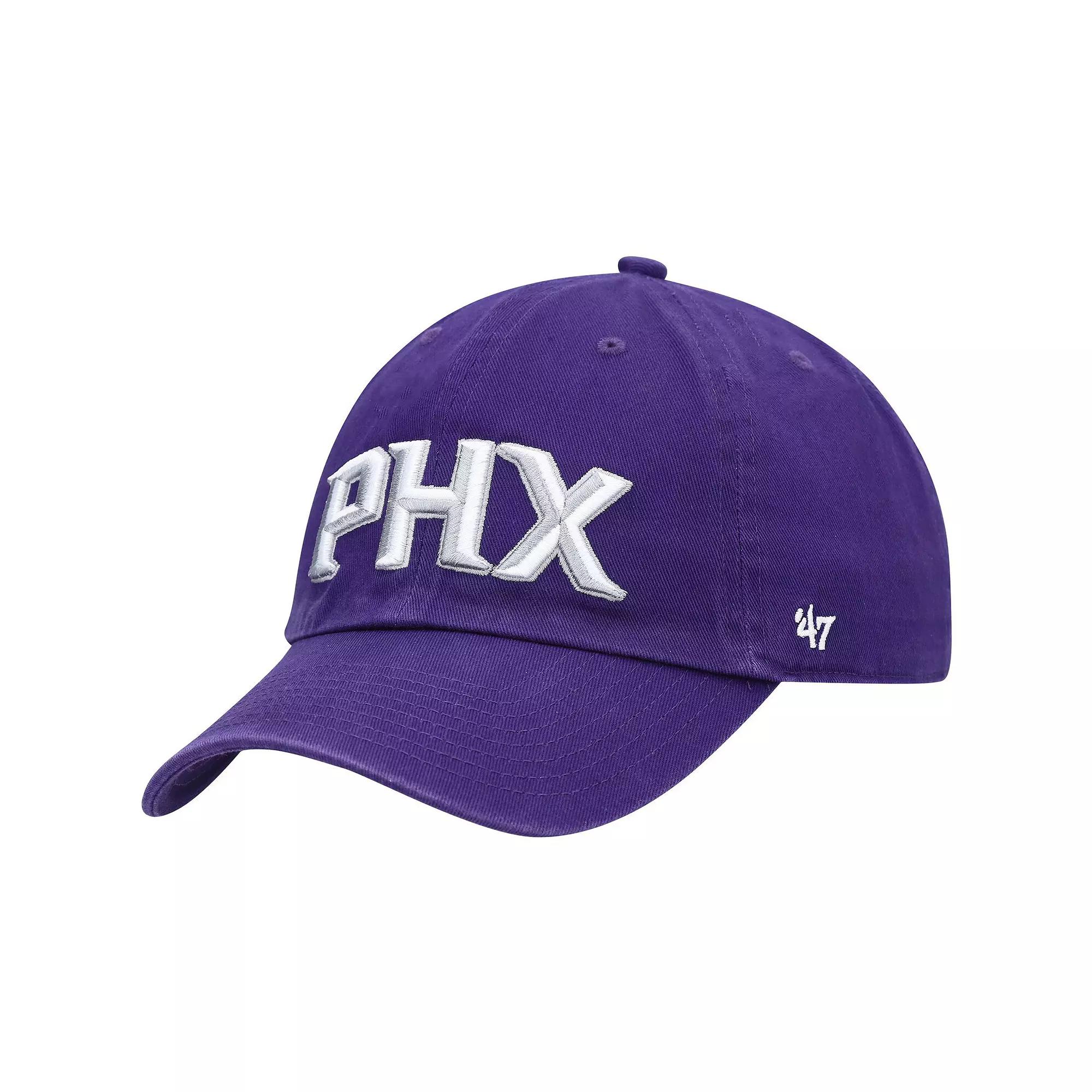 Men's '47 Purple Phoenix Suns Clean Up Wordmark Adjustable Hat, Phx Purple Product Image