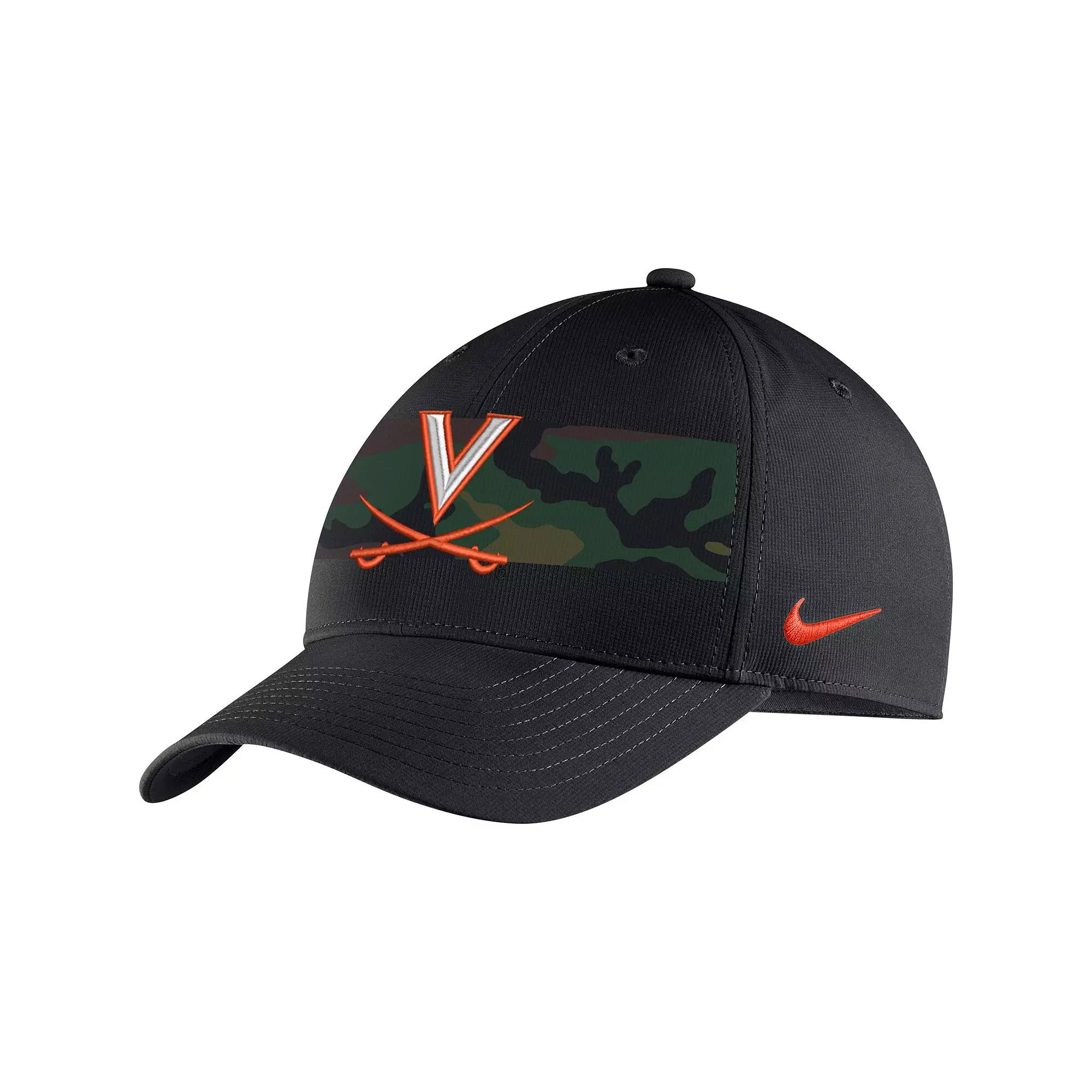 Men's Nike Black Virginia Cavaliers Military Pack Camo Legacy91 Adjustable Hat Product Image