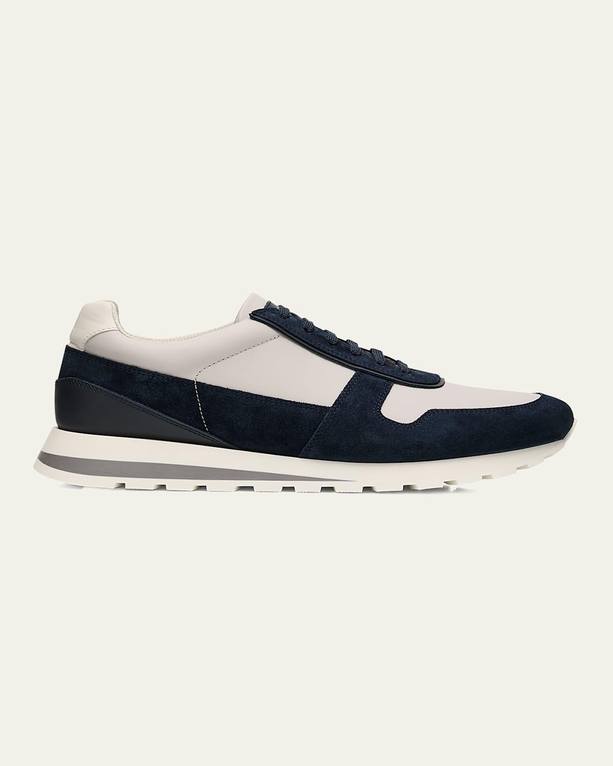Men's Olimpo Leather and Suede Sneakers Product Image