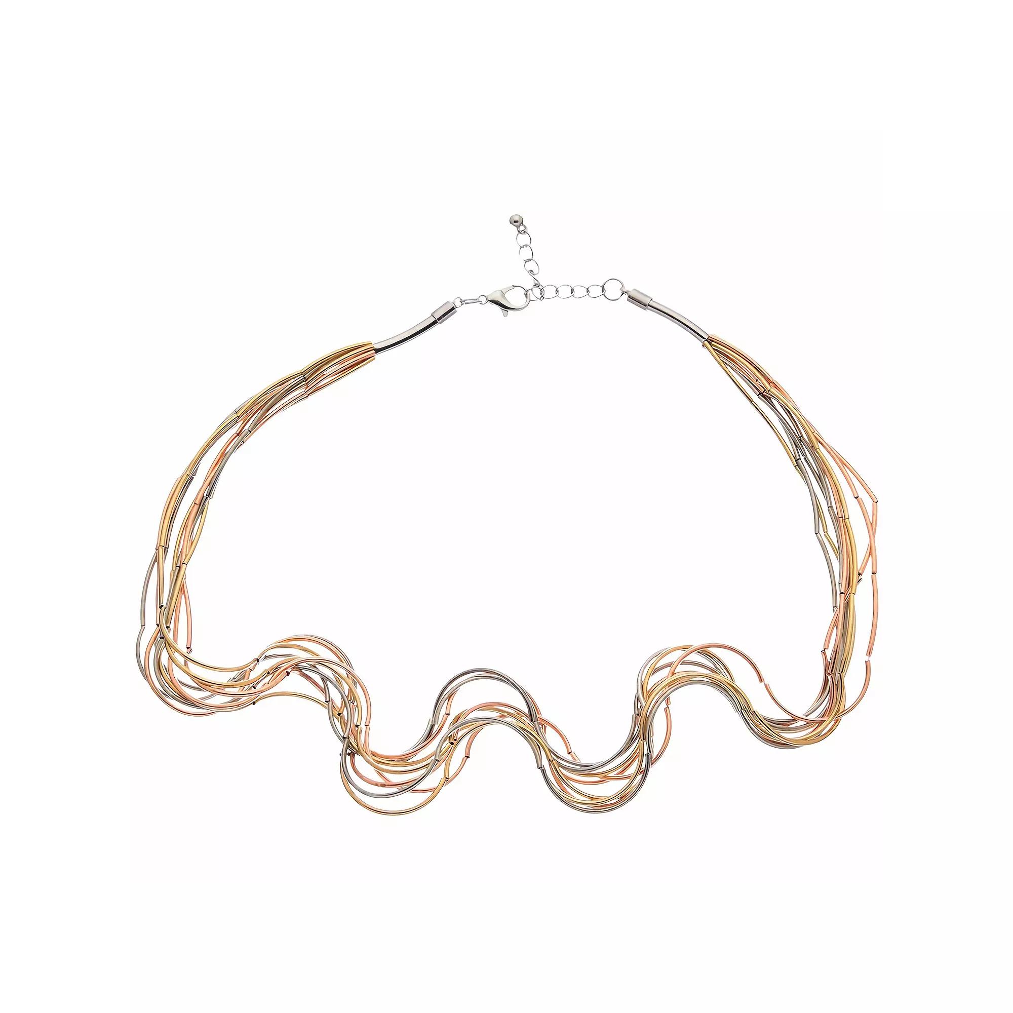 Juvell 18k Gold Plated Multi-Strand Necklace, Womens Tone Product Image