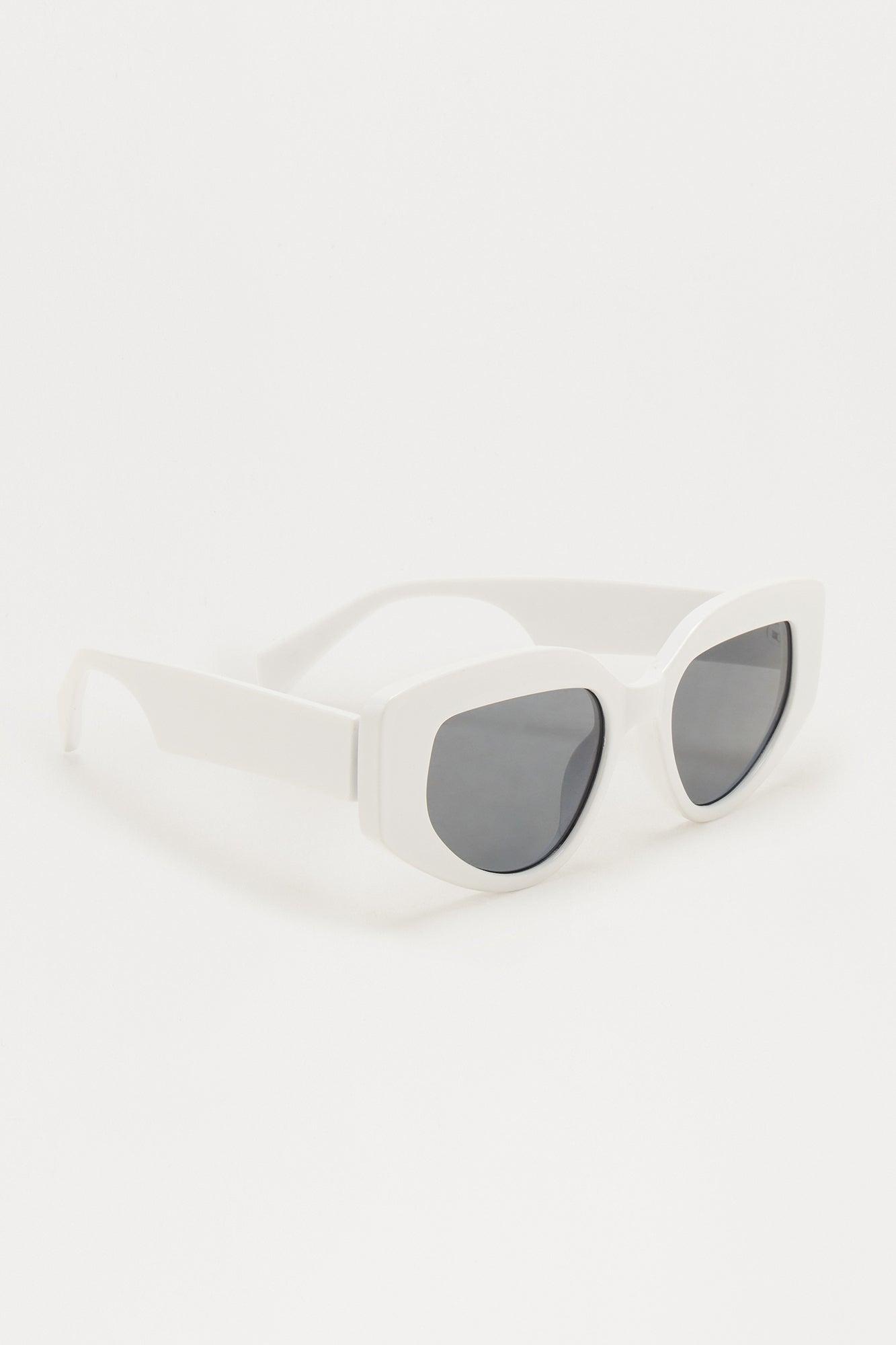 Celebrity Shade Square Sunglasses - White Product Image