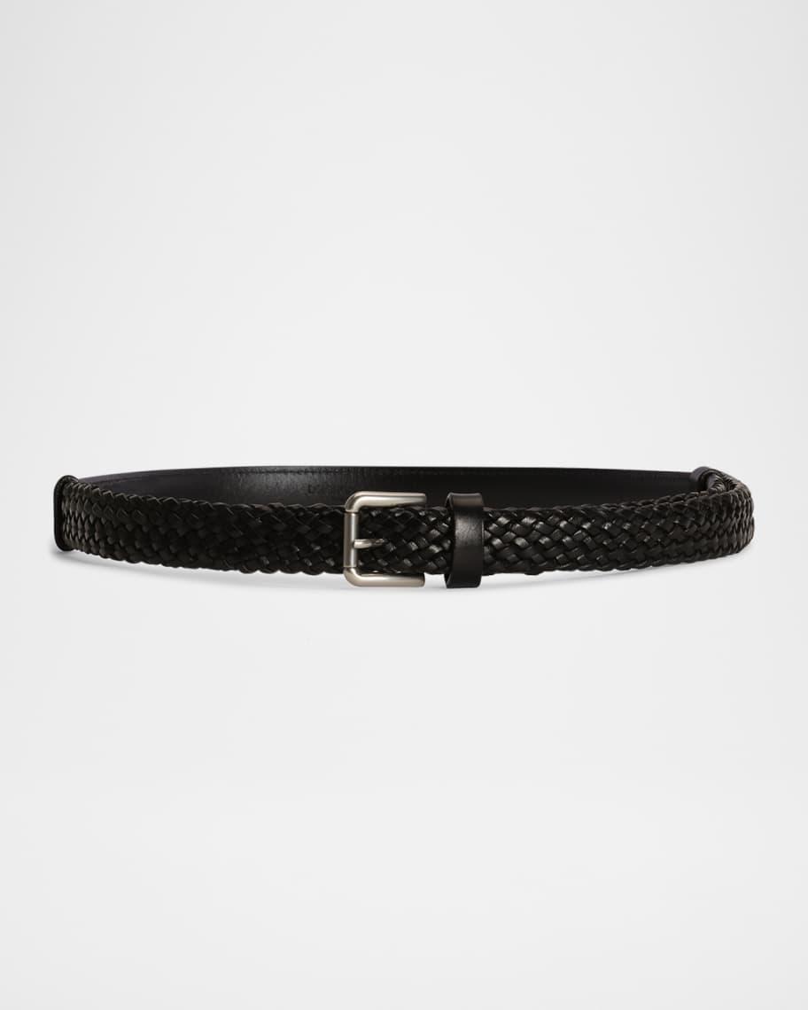 Men's Woven Leather Belt Product Image