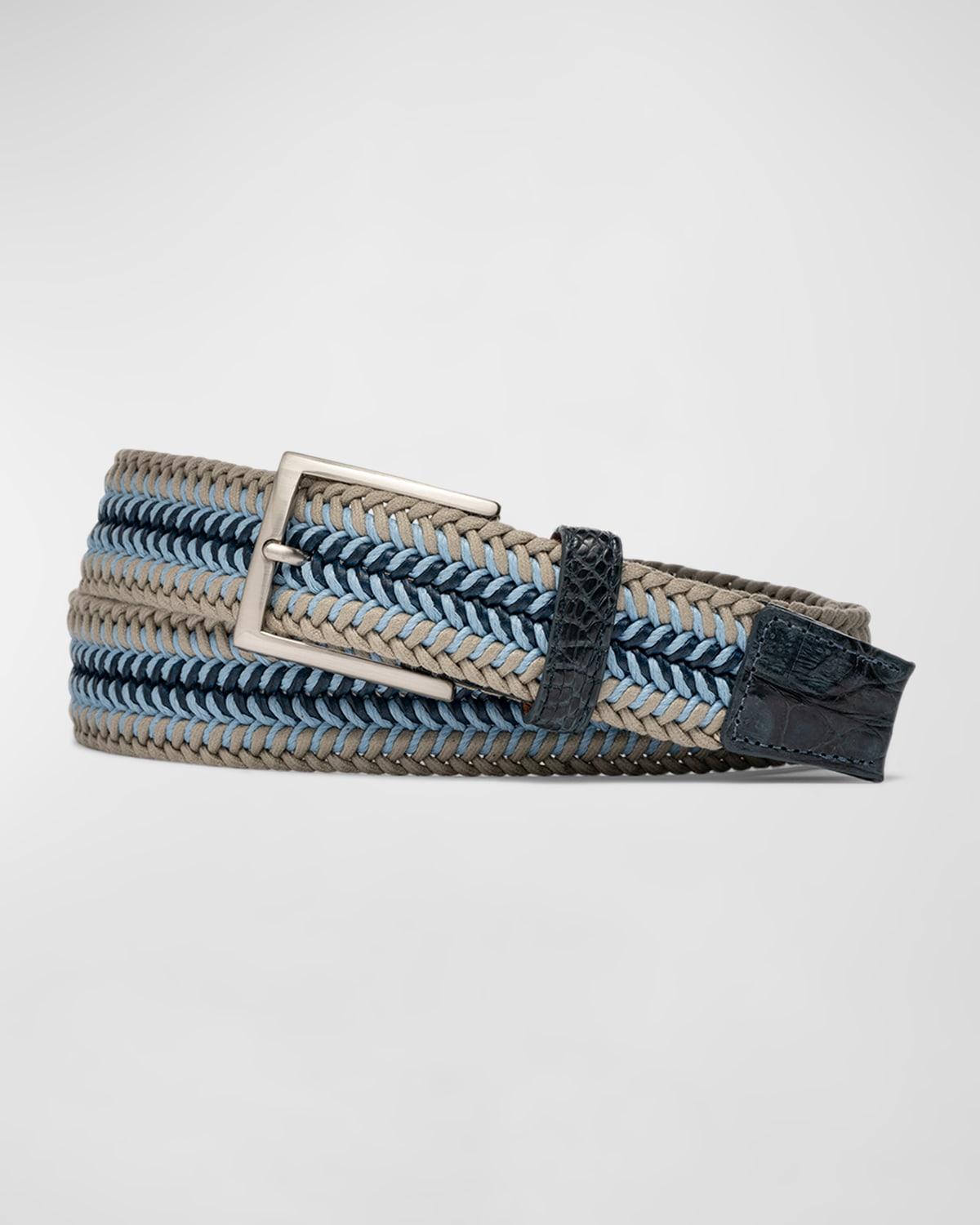 Mens Sport Stretch Belt with Crocodile Trim Product Image