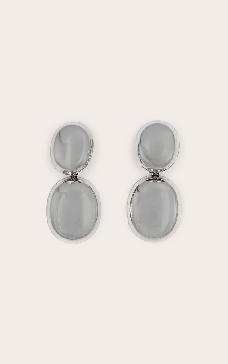Silver Pebble Statement Earrings Product Image