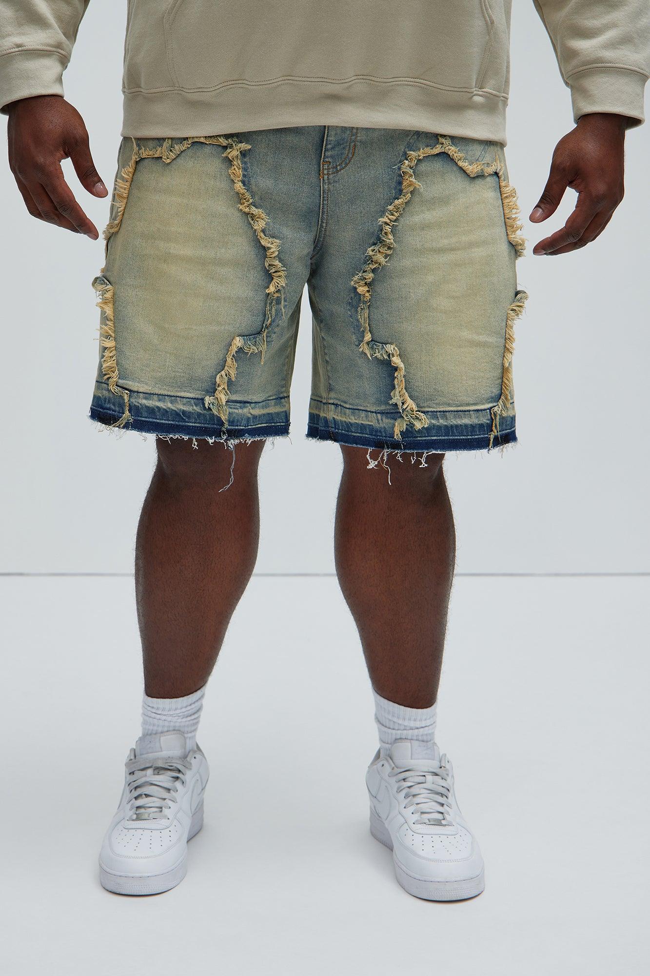 Barker Relaxed Denim Shorts - Vintage Blue Wash Product Image