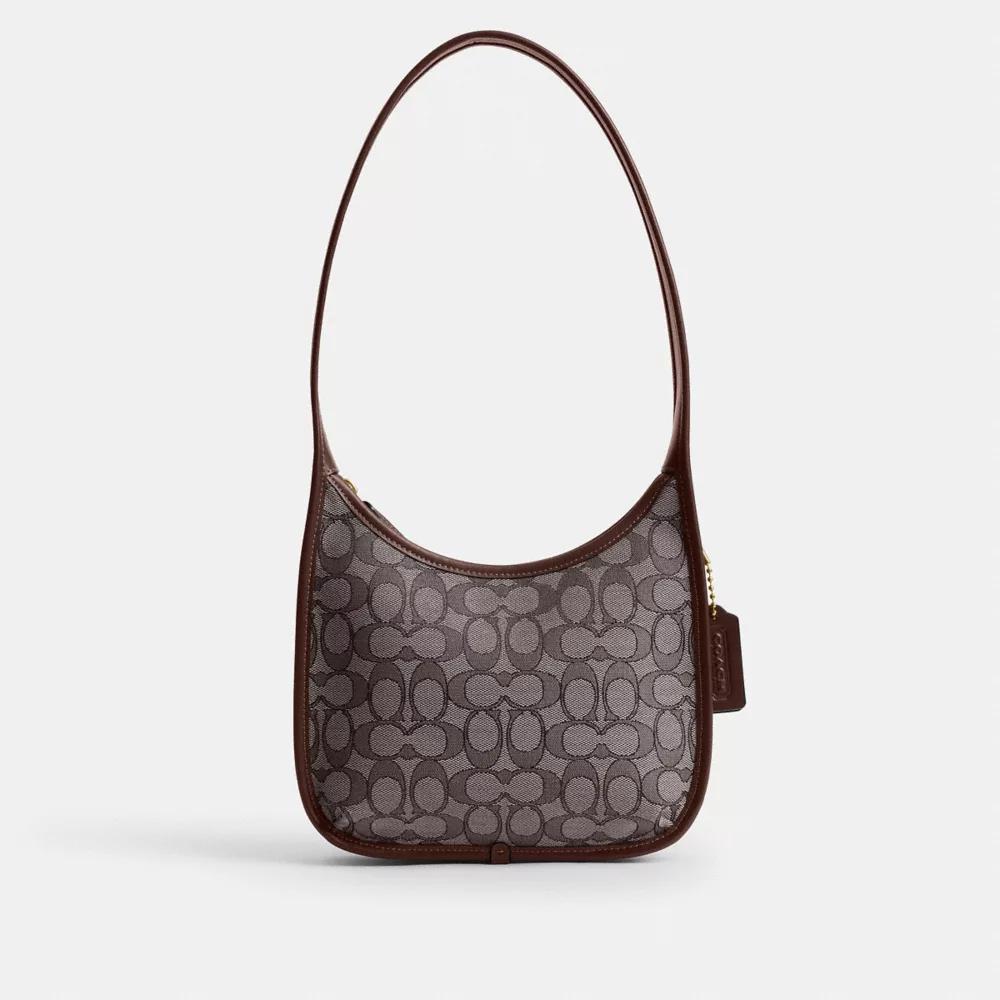 Curve Zip Bag In Signature Jacquard Product Image