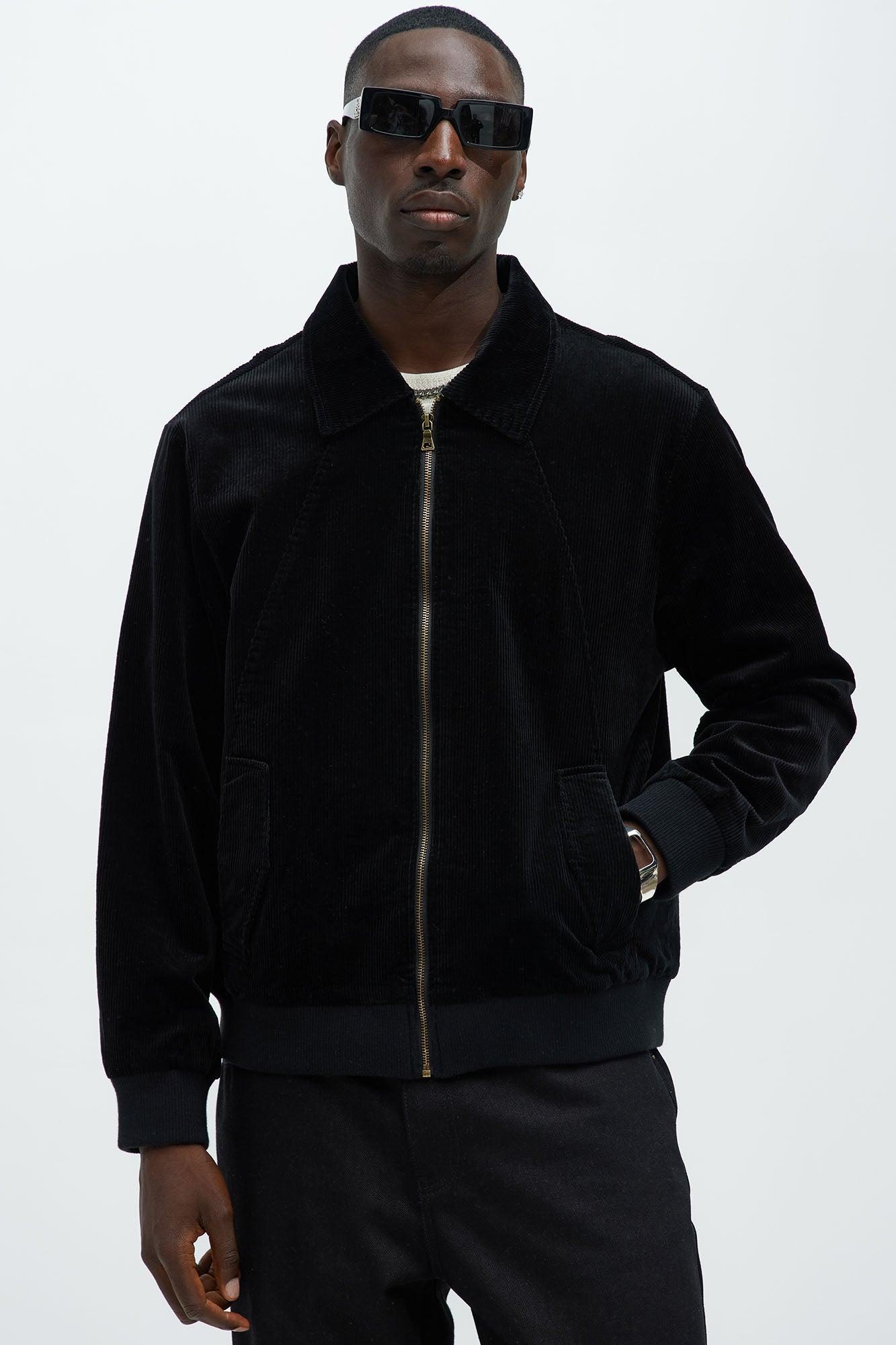Anderson Corduroy Zip Jacket - Black Product Image