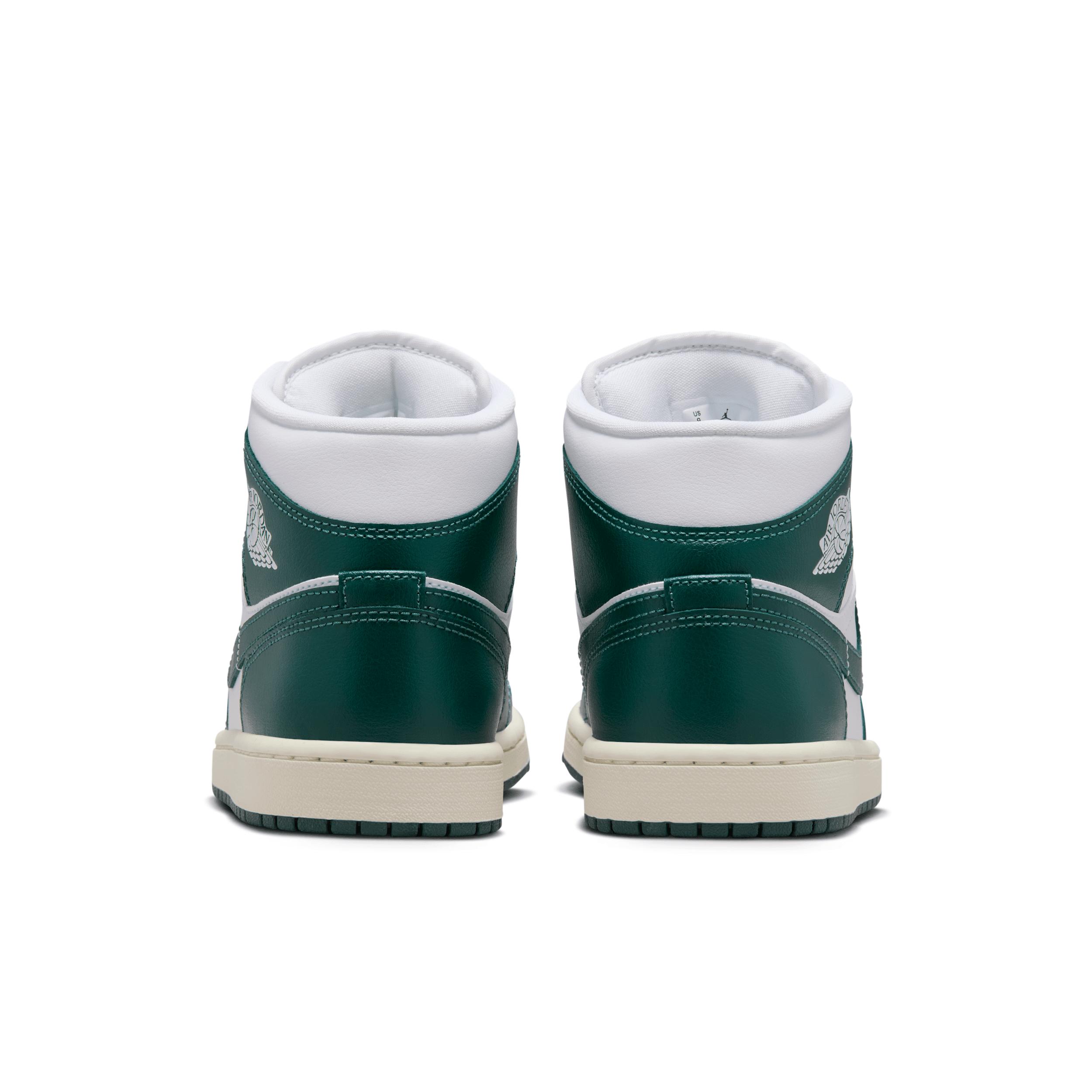 Jordan Womens Jordan AJ 1 Mid - Womens Basketball Shoes Oxidized Green/White/Sail Product Image