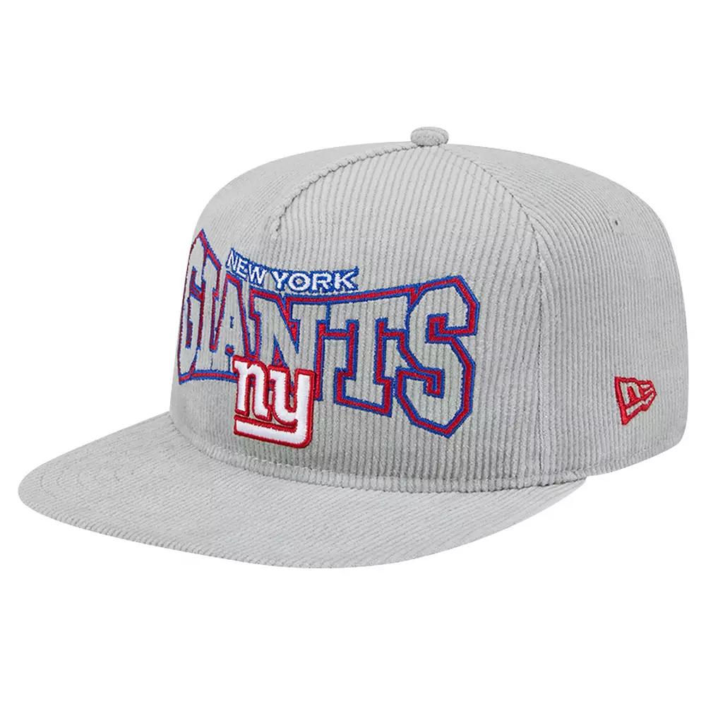 Men's New Era  Gray New York Giants Corduroy��Golfer Adjustable Hat, Grey Product Image