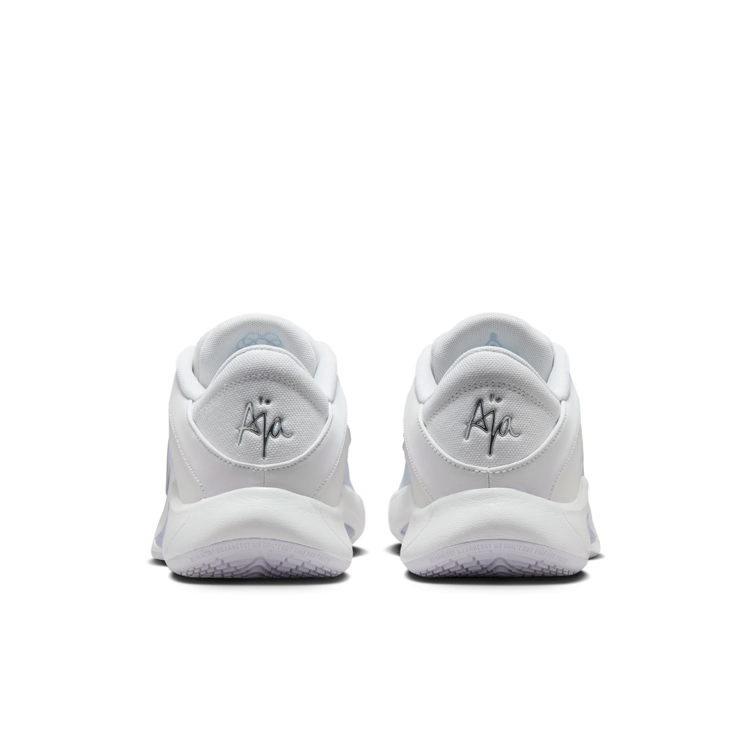 Nike Mens Aja Wilson Nike AOne - Mens Basketball Shoes Ghost/White/Summit White Product Image