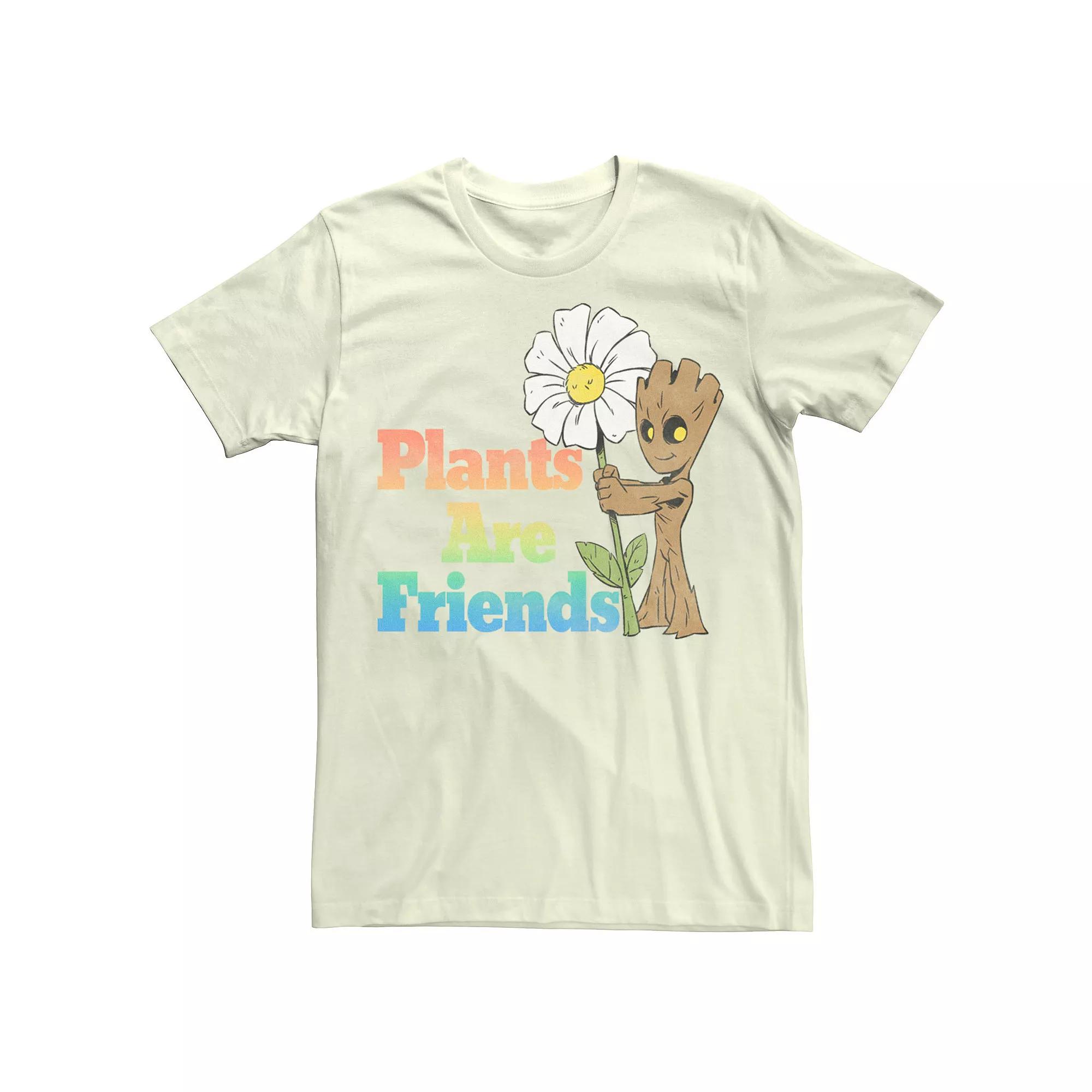 Men's Marvel Groot Plants Are Friends Text Tee,  Product Image