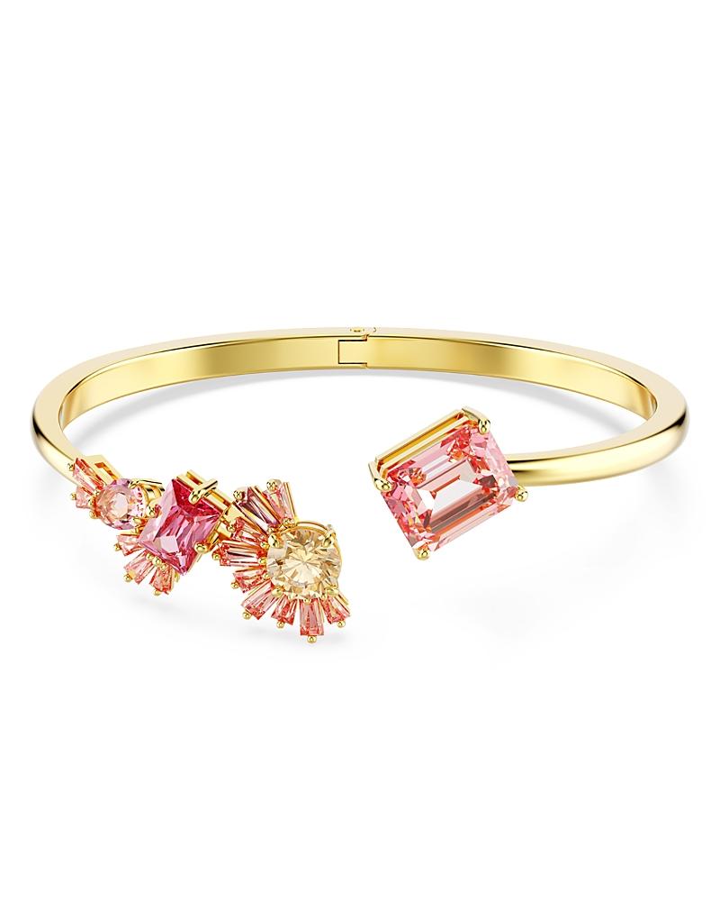SWAROVSKI Gema Bangle Gold Shiny Pink In Silver Tone Product Image