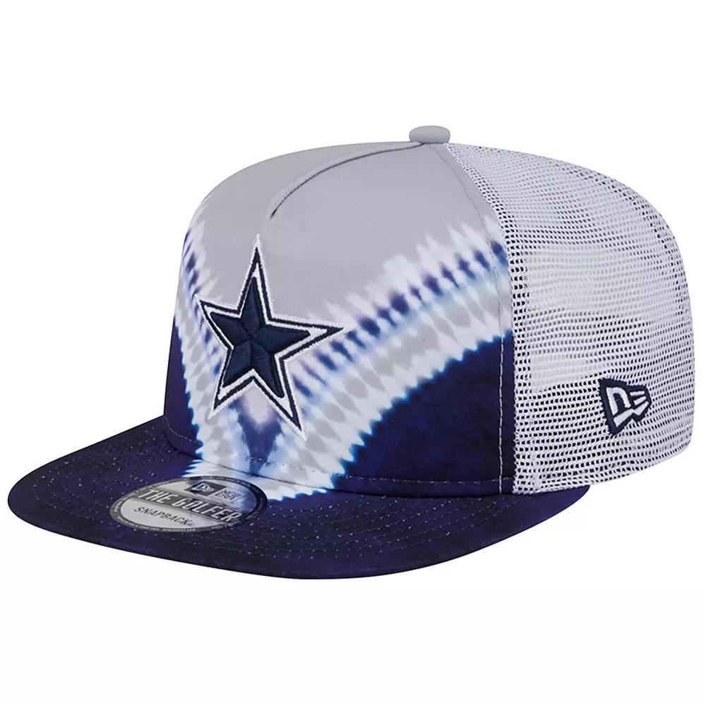 Men's New Era Gray/Navy Dallas Cowboys Throwback Dye Golfer Snapback Hat, Grey Product Image