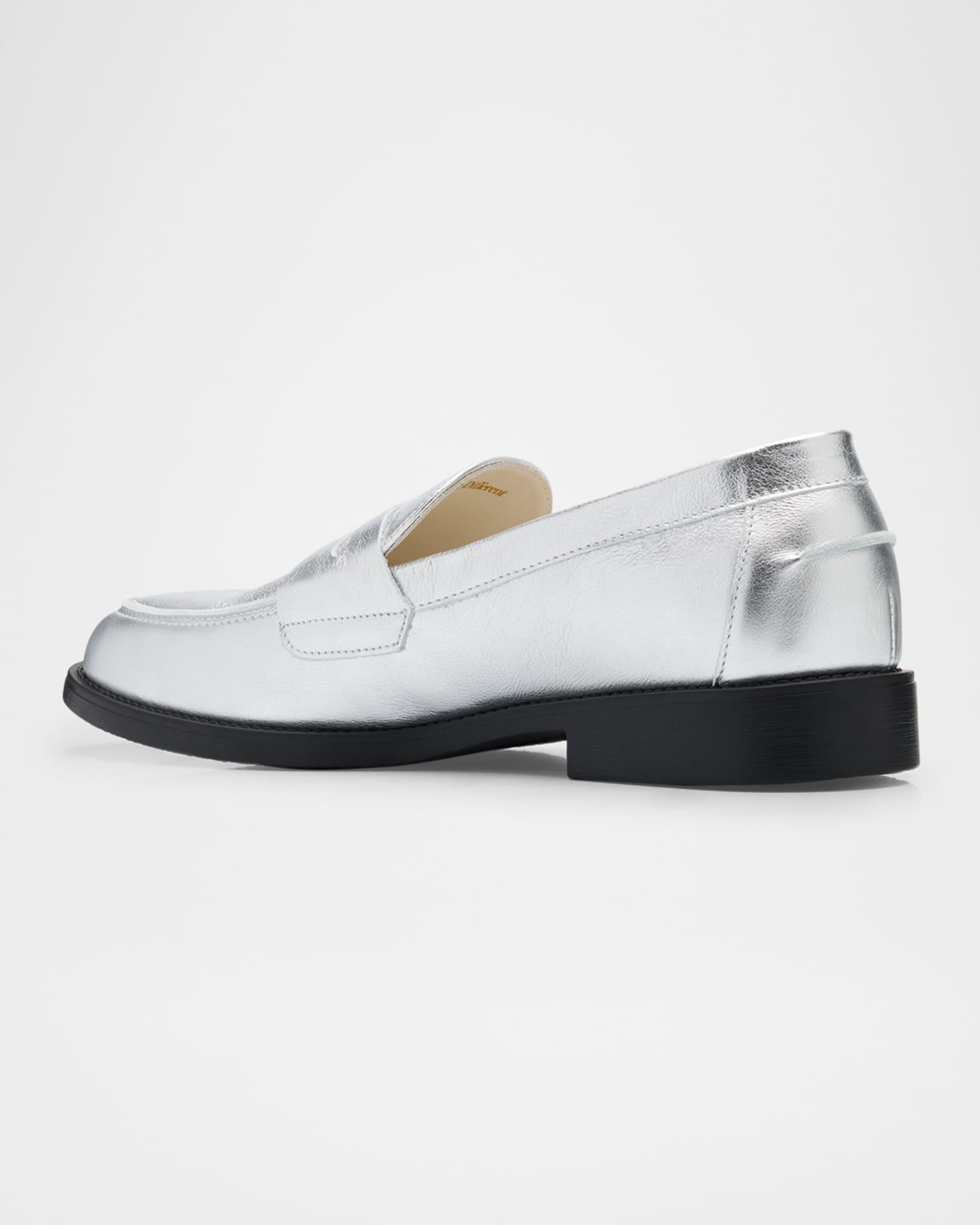 Men's Wilde Metallic Leather Penny Loafers Product Image