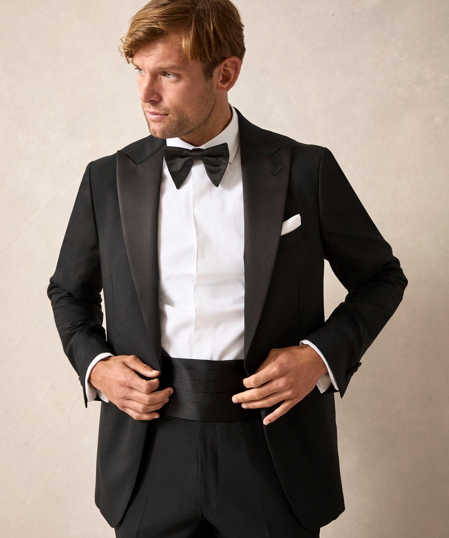 Italian Wool Peak Lapel Tuxedo Jacket Product Image