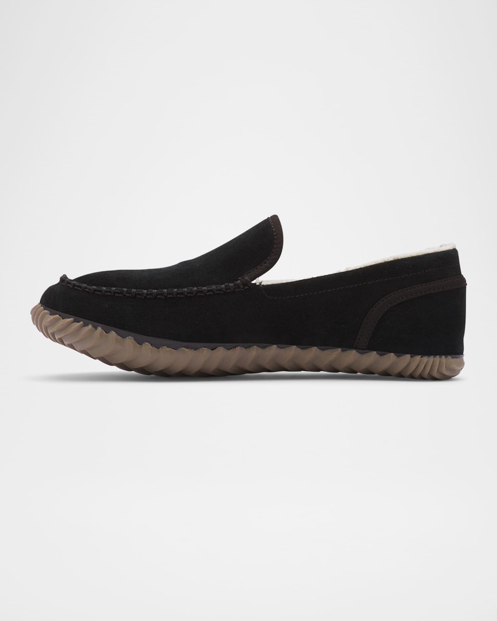 Men's Dude Moc Suede and Faux Fur Slippers Product Image