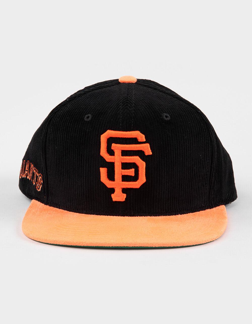 MITCHELL & NESS San Francisco Giants Corduroy Snapback Hat - BLACK COMBO Product Image