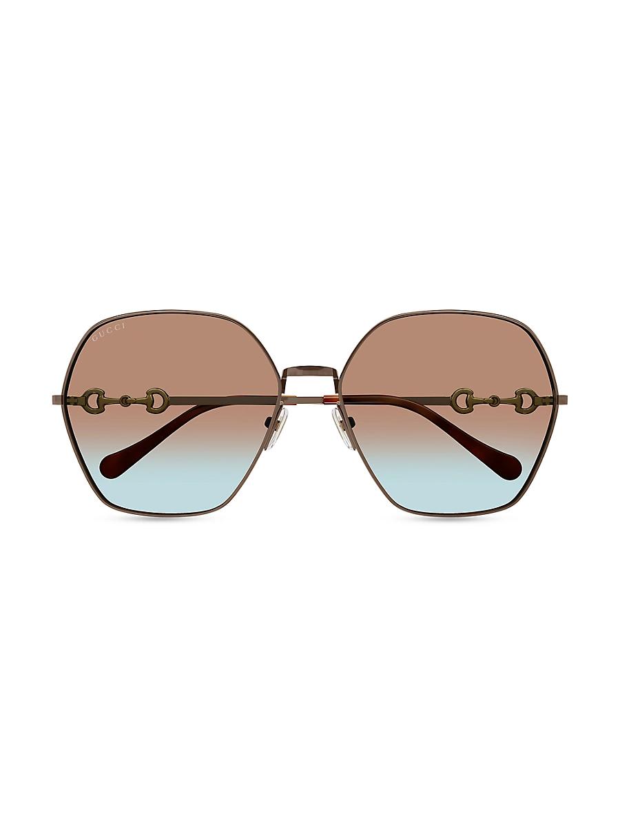 Womens Horsebit 62MM Geometric Sunglasses Product Image