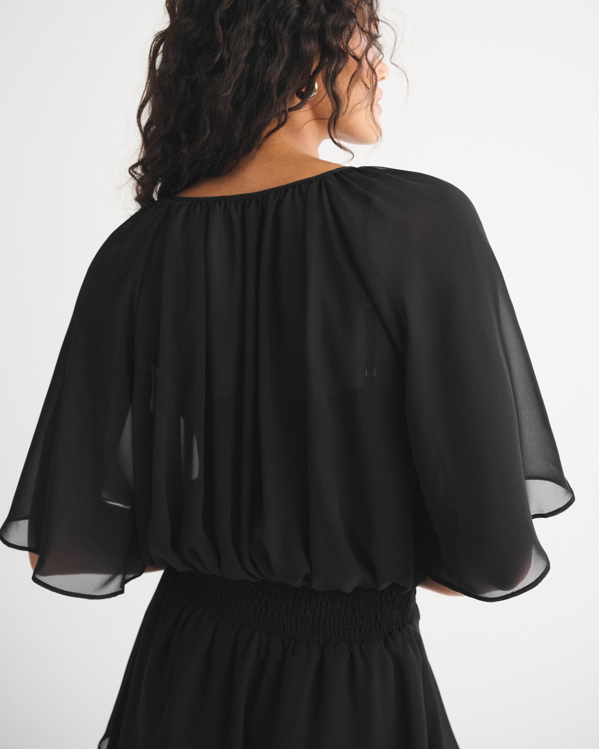 Angel Sleeve Sheer Mini Dress Product Image