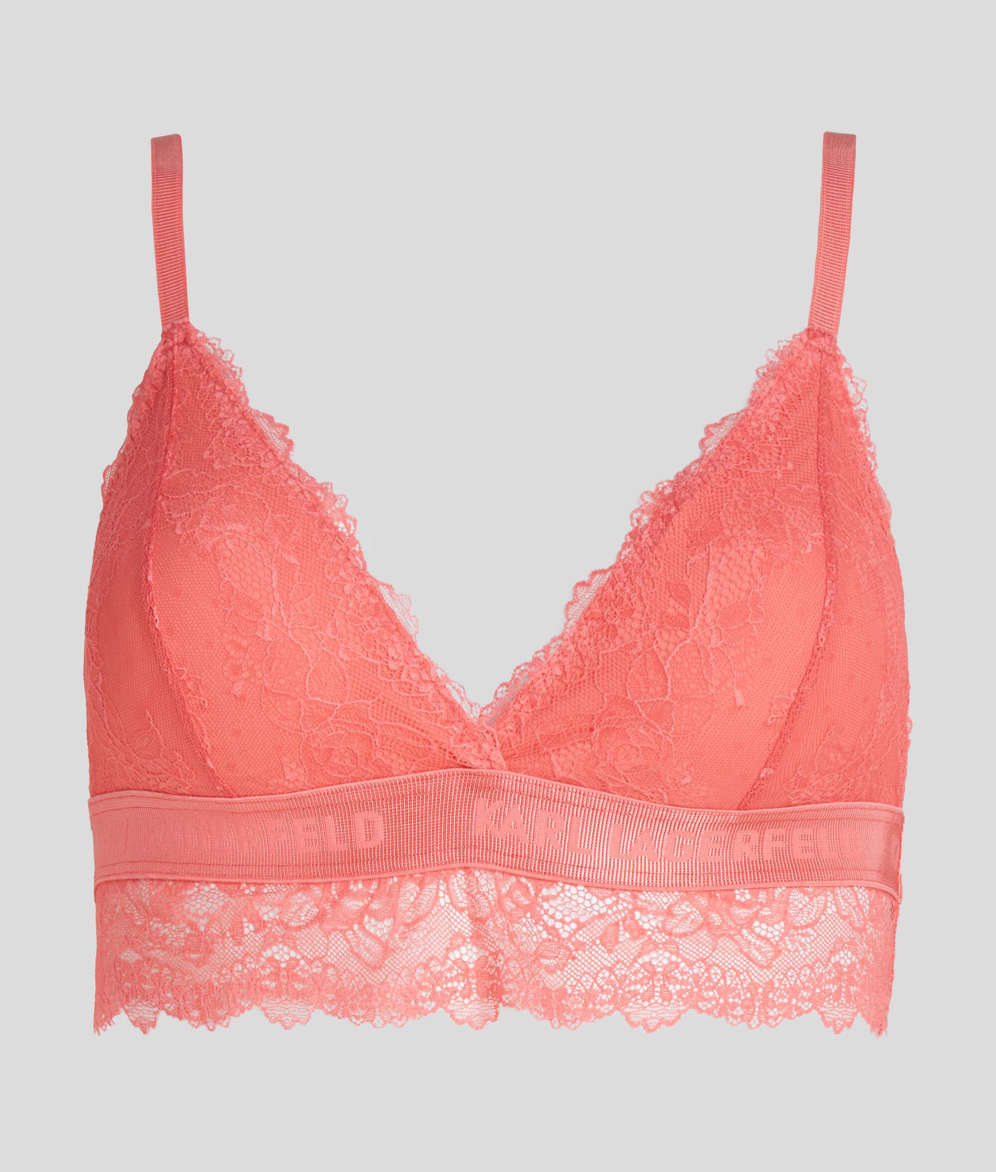 PADDED LONGLINE LACE BRA Product Image
