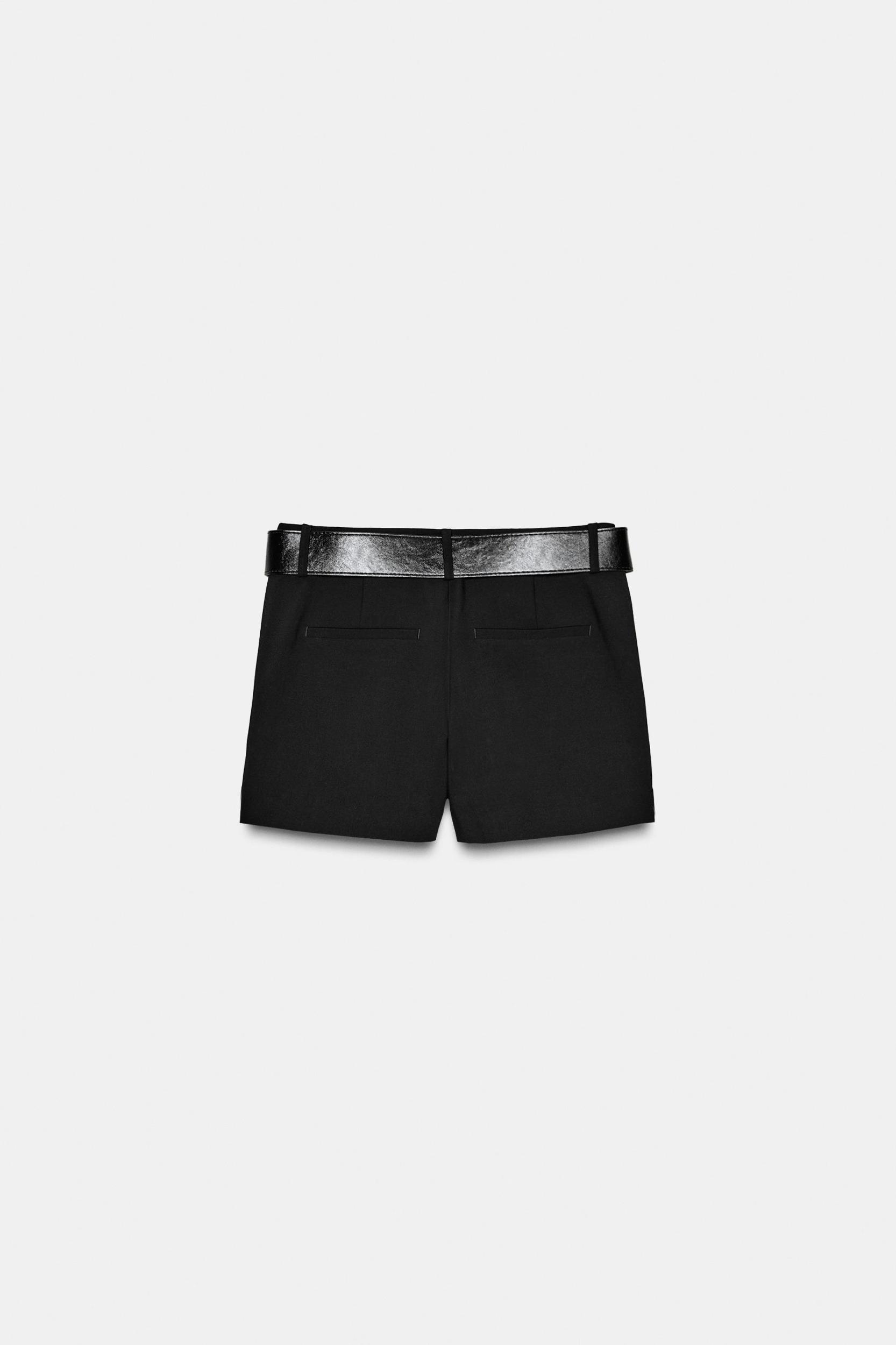 LOW-RISE SKORT WITH BELT Product Image