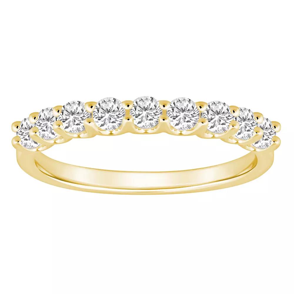 Alyson Layne 14k Gold 5/8 Carat T.W. Diamond 9-Stone Wedding Band, Women's, Size: 7, Yellow Product Image