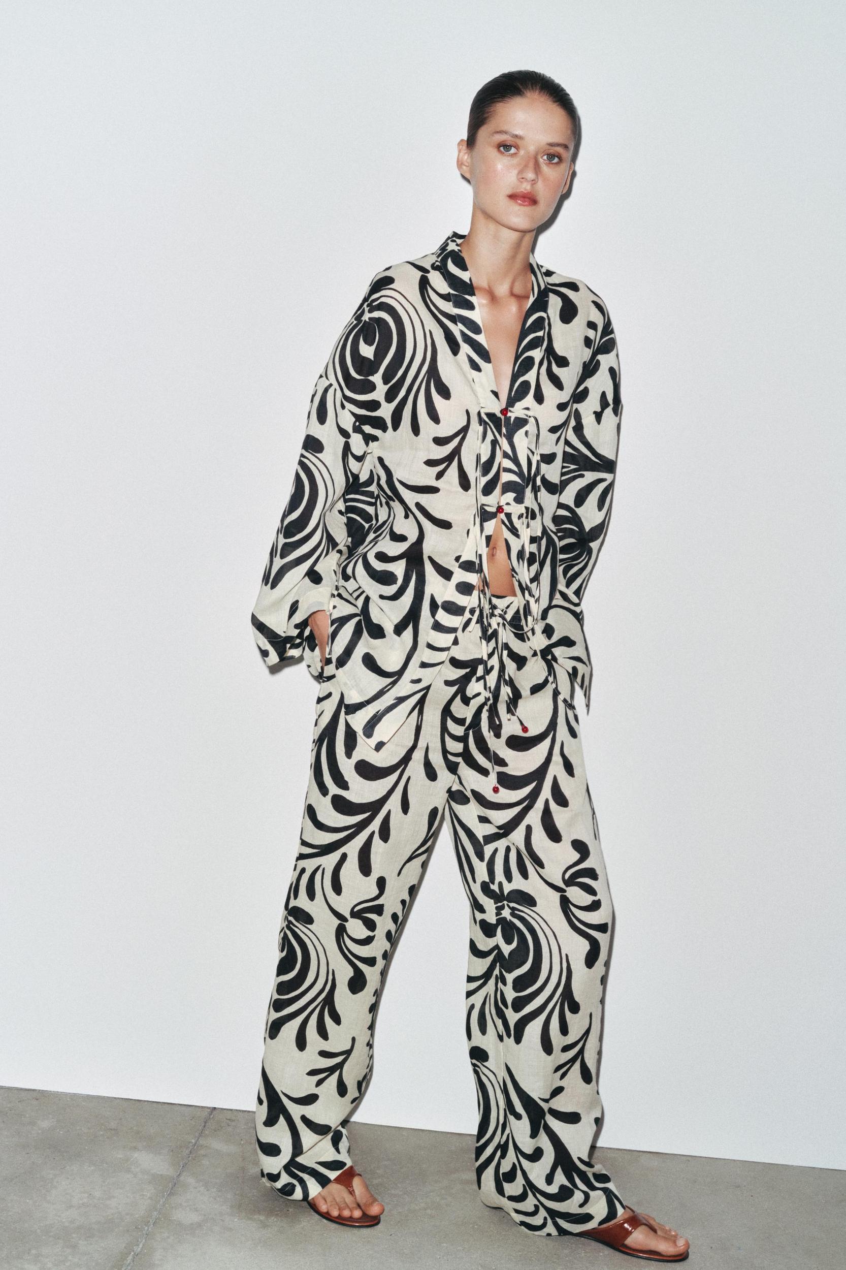 RAMIE PRINT PANTS ZW COLLECTION Product Image