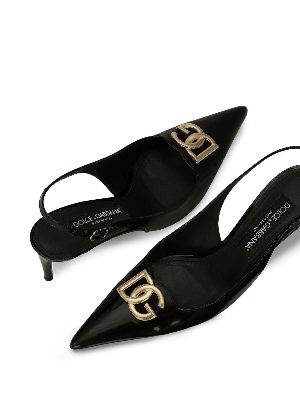 60mm logo-plaque slingback pumps Product Image