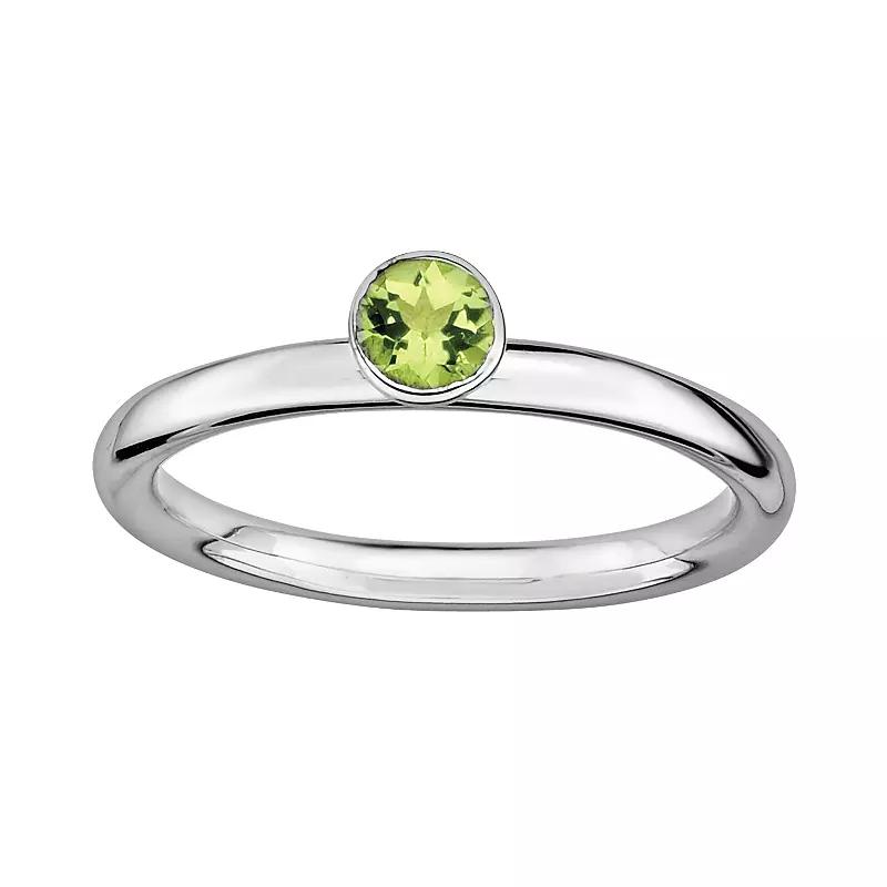 Stacks & Stones Sterling Silver Peridot Stack Ring, Women's, Size: 5 Product Image