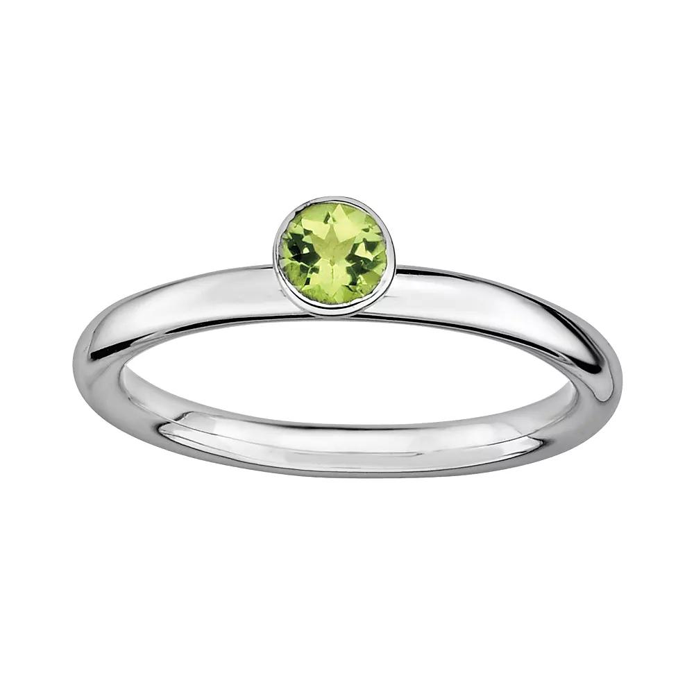 Stacks & Stones Sterling Silver Peridot Stack Ring, Women's, Size: 5 Product Image