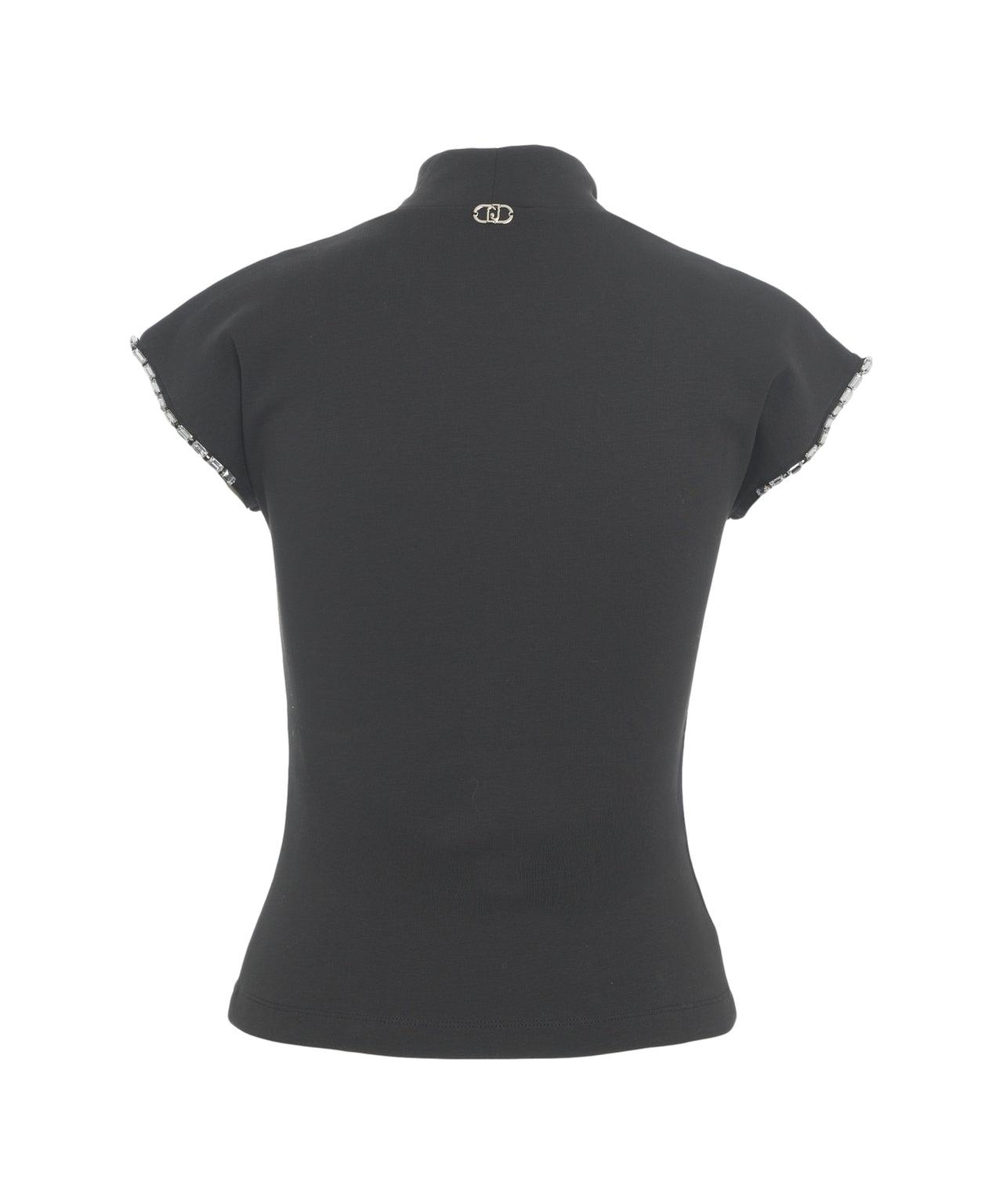 T-shirt with stand-up collar Product Image