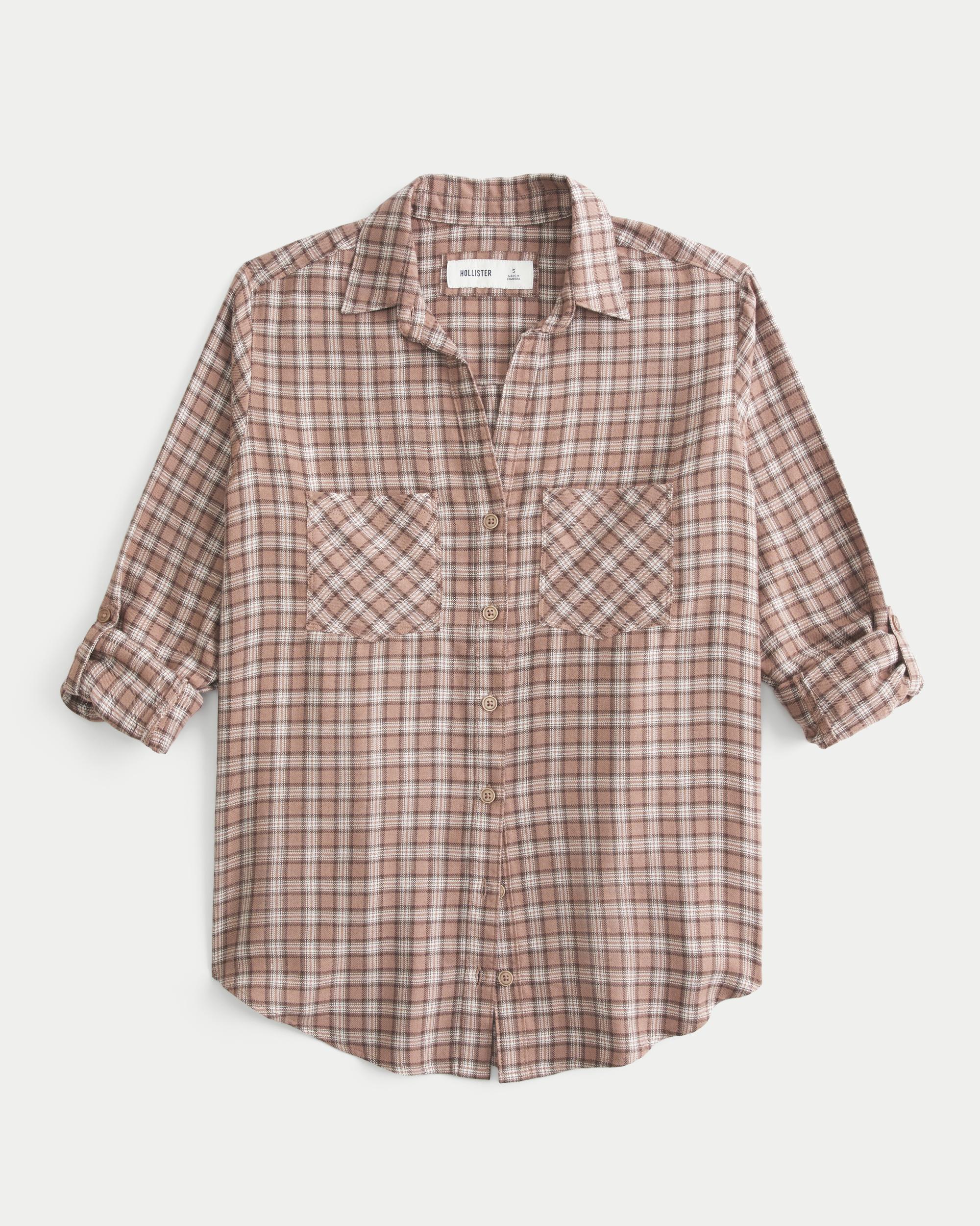 Oversized Flannel Shirt Product Image