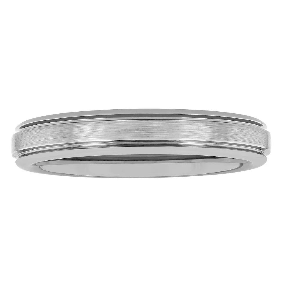 Men's Jewelry Nation Tantalum Beveled Edge Fashion Wedding Band, Size: 7.50, Stainless Product Image