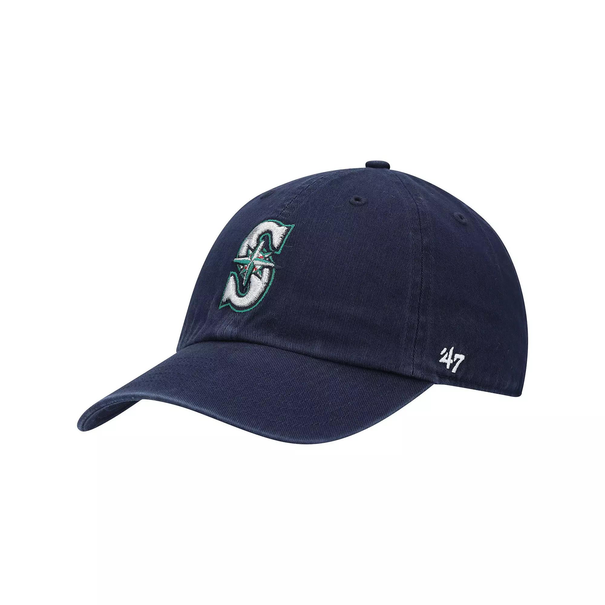 Men's '47 Navy Seattle Mariners Clean Up Adjustable Hat, Blue Product Image