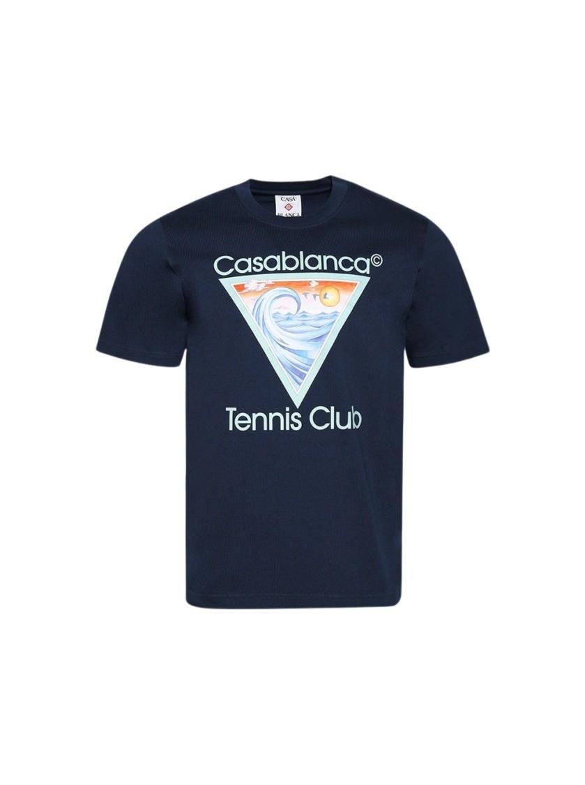 CASABLANCA Men's Tennis Club Icon Printed T-shirt In Blue Product Image