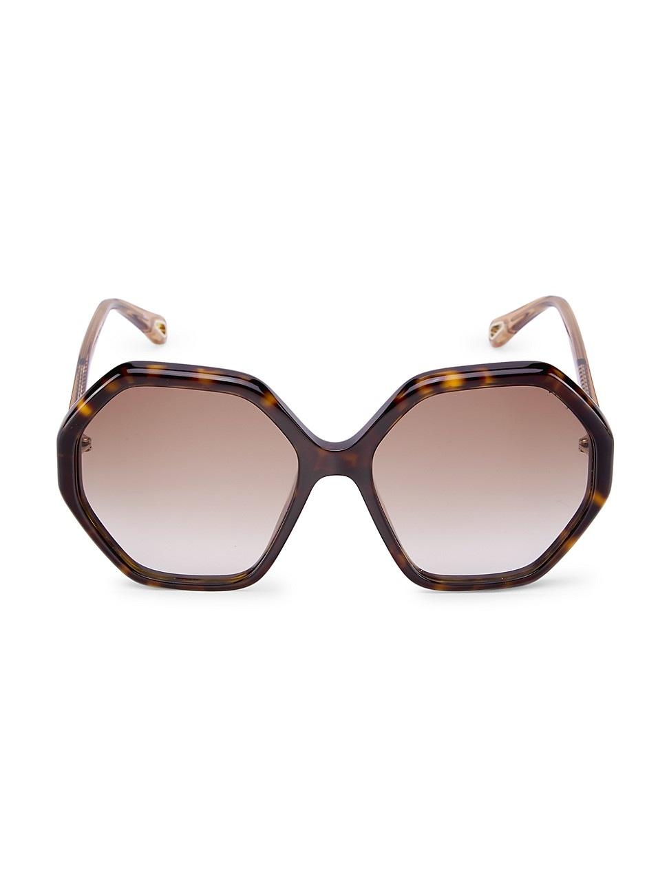Womens 58MM Geometric Sunglasses Product Image