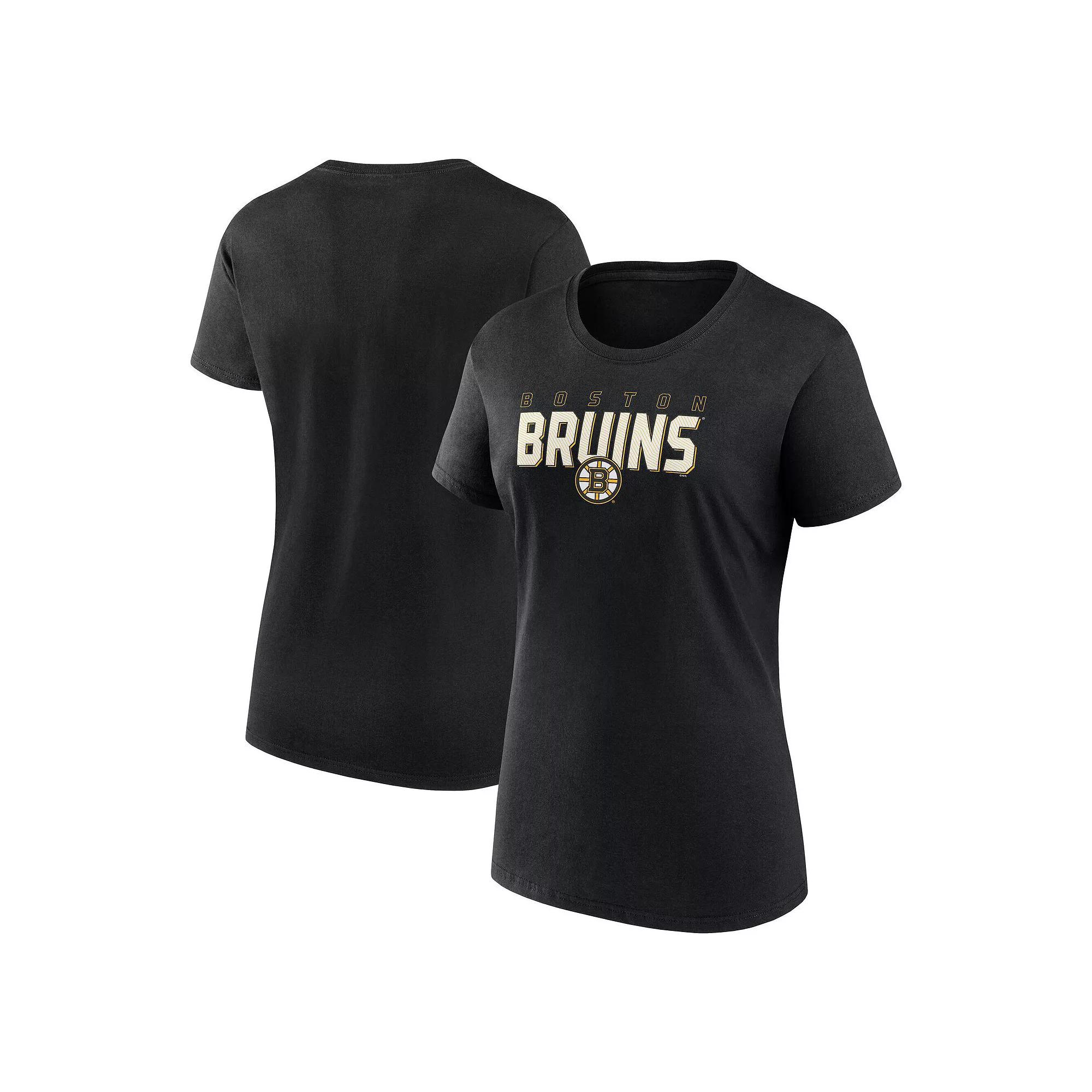 Women's Black Boston Bruins Launch Scoop Neck T-Shirt,  Product Image