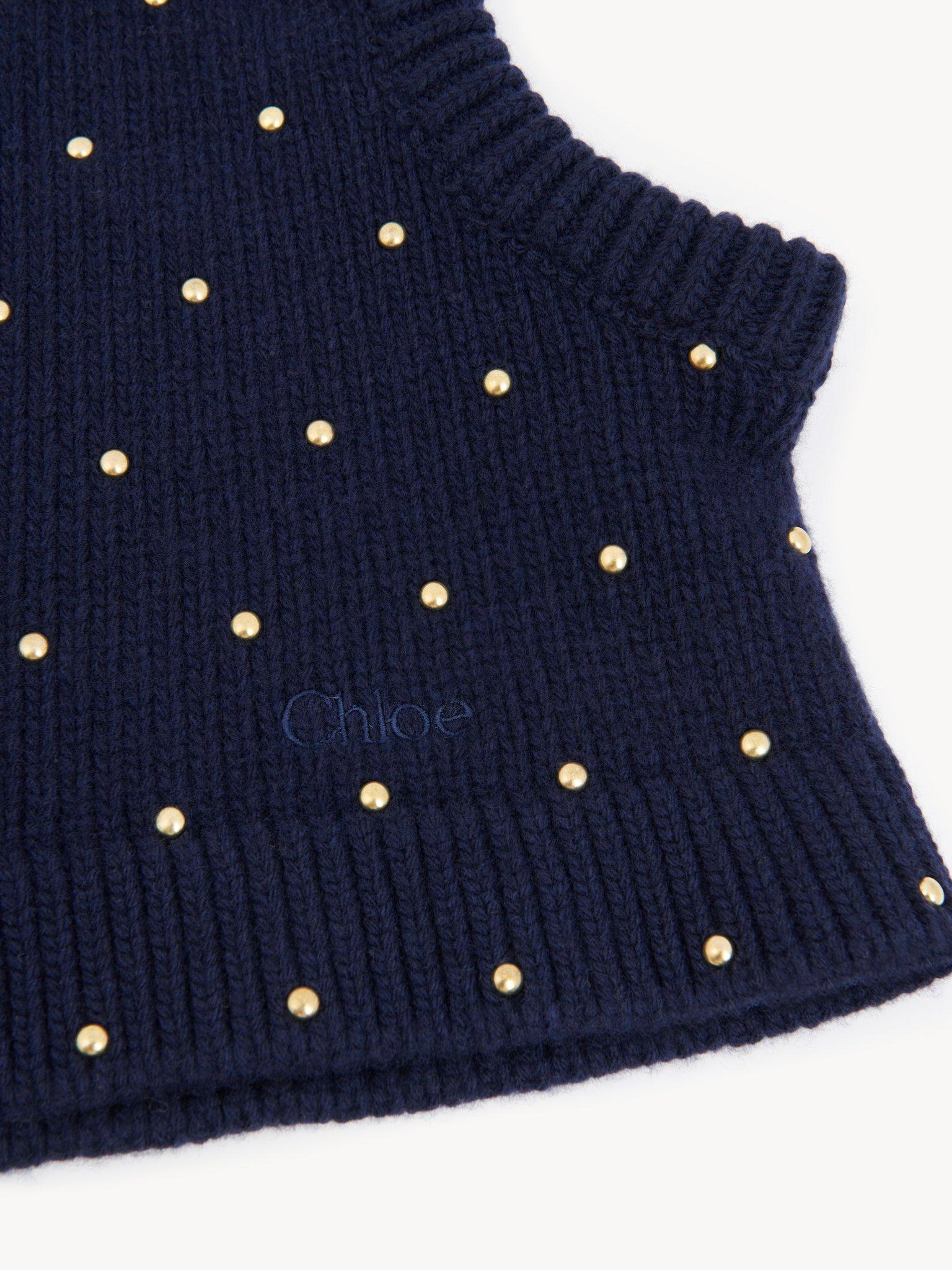 The Chloé Cabochon Knit balaclava in wool & cashmere Product Image