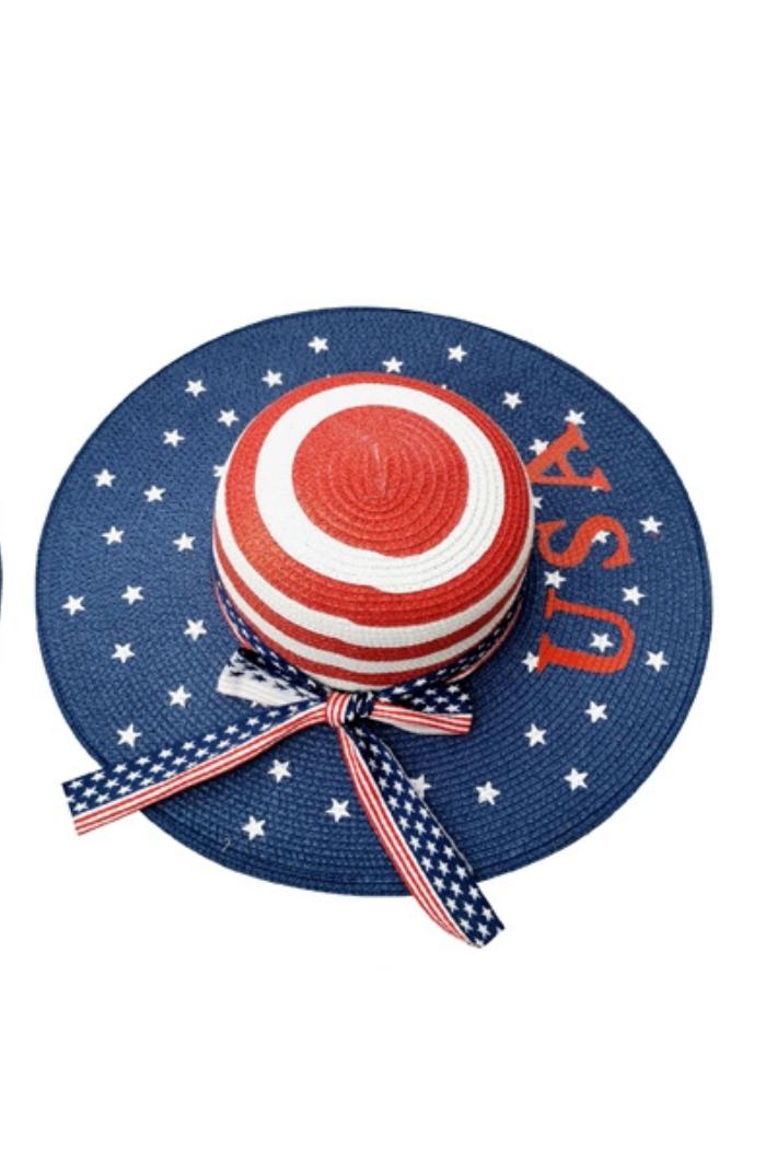 USA Print Ladies Summer Hats Product Image