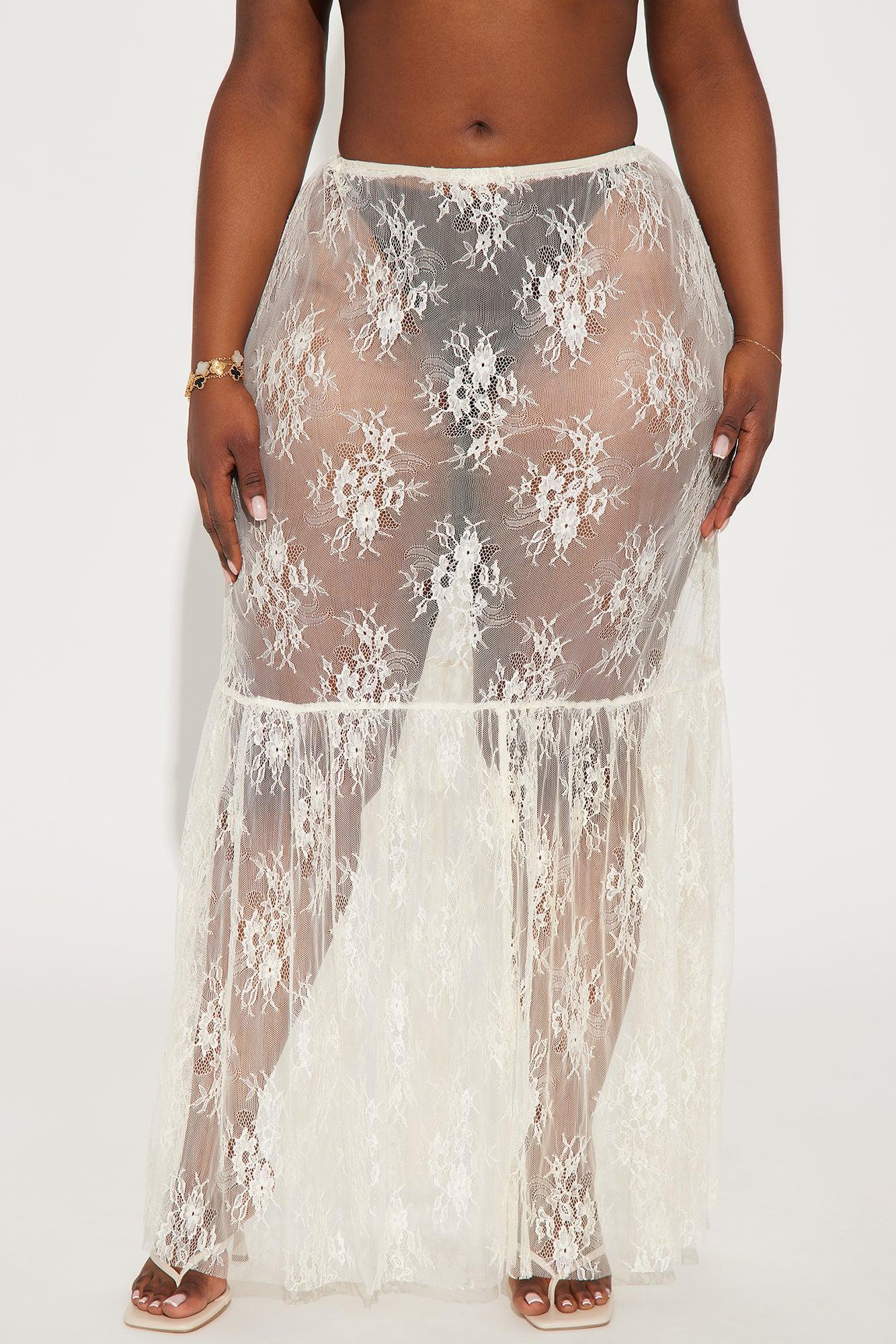 All I Ask Lace Maxi Skirt - Cream Product Image