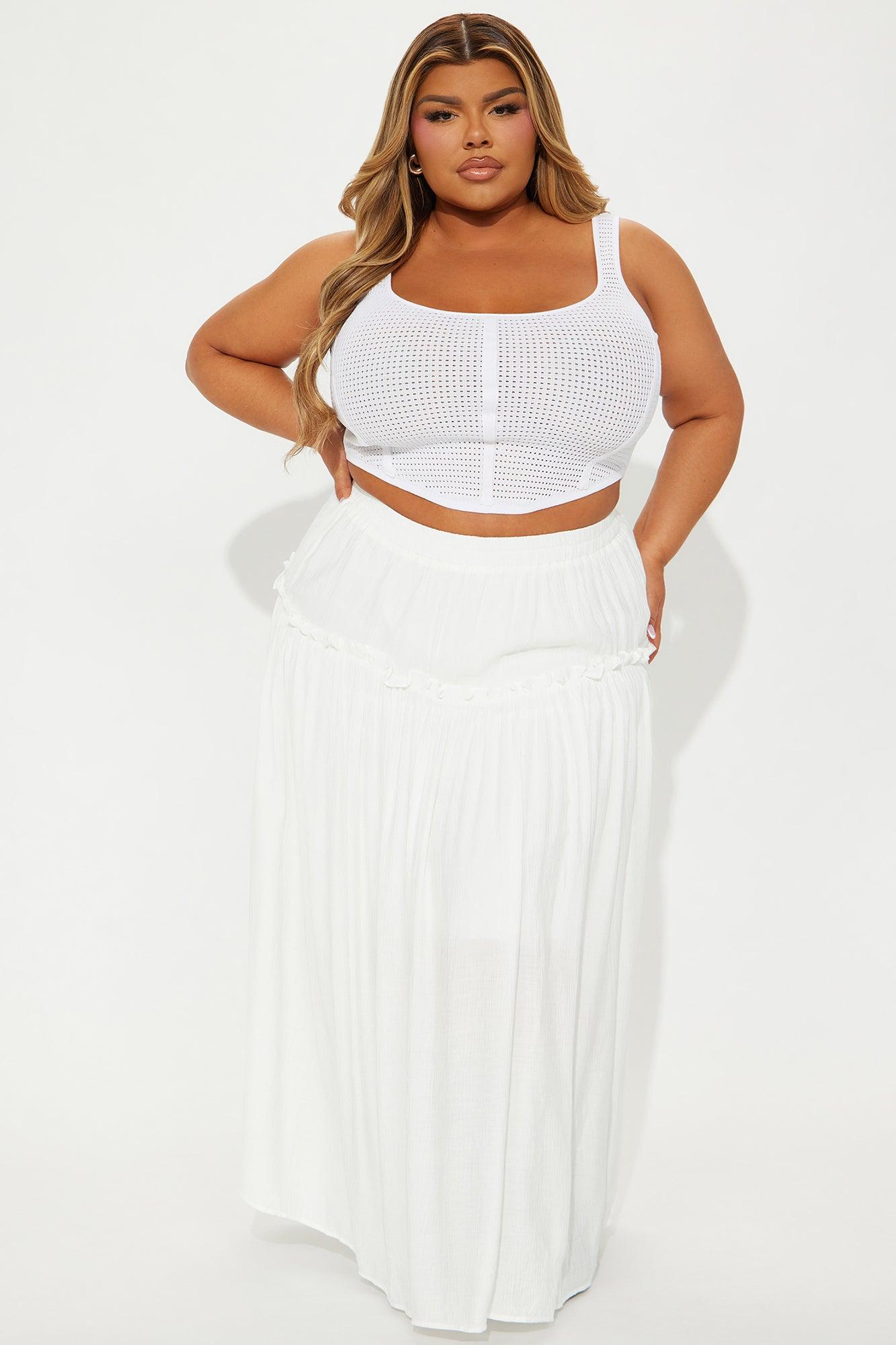 Lily Maxi Skirt - White Product Image