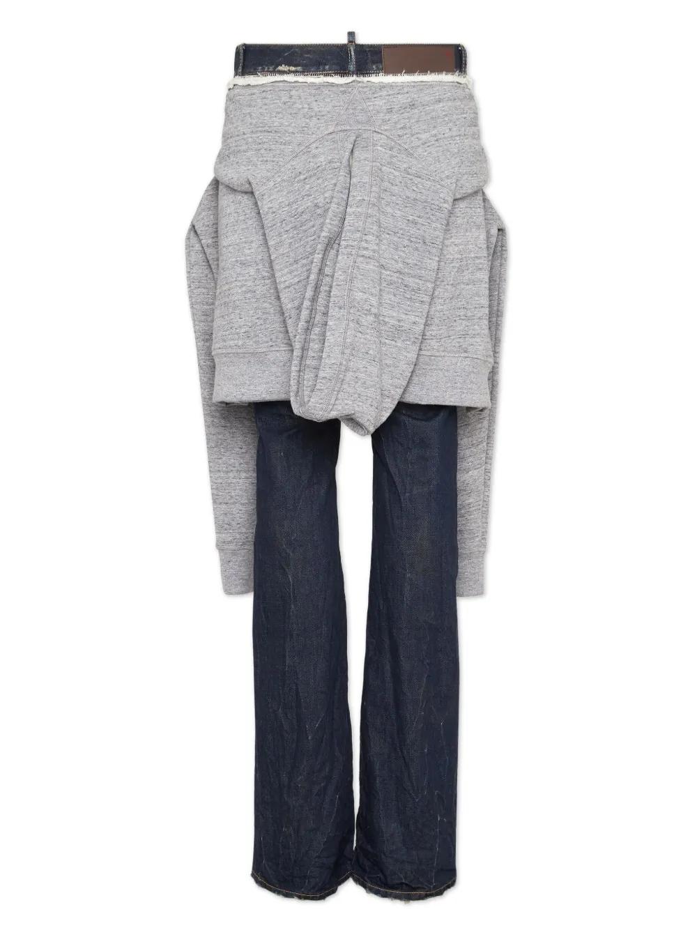 layered cotton denim jeans Product Image