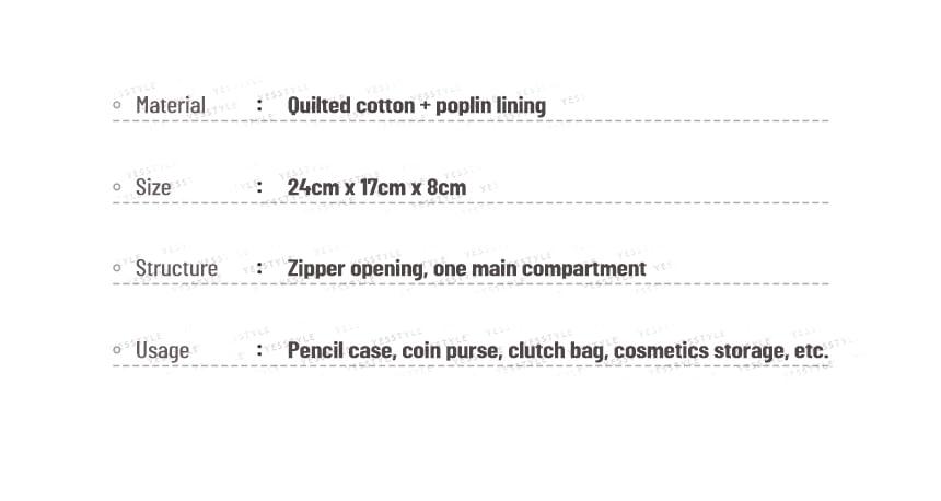 Lettering Applique Makeup Bag Product Image