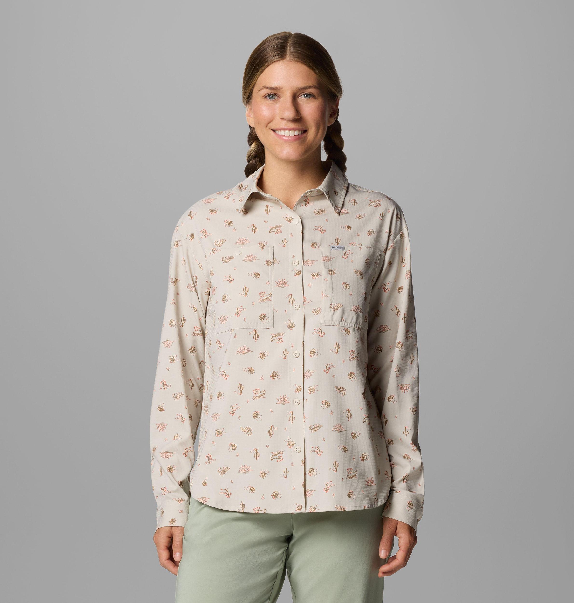 Columbia Womens Silver Ridge Utility Patterned Long Sleeve Shirt- Product Image