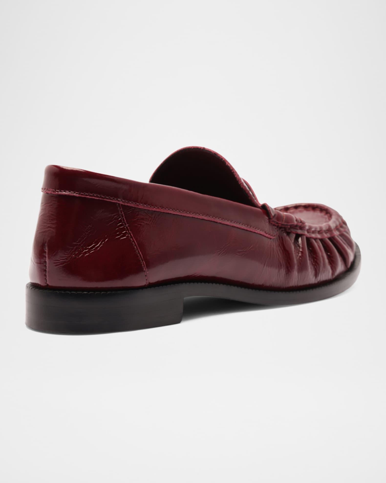 Tyche Shiny Leather Penny Loafers Product Image