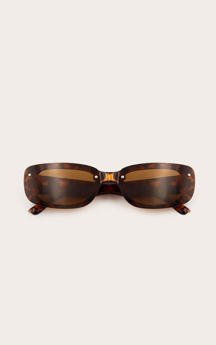 Brown Tortoiseshell Square Sunglasses Product Image
