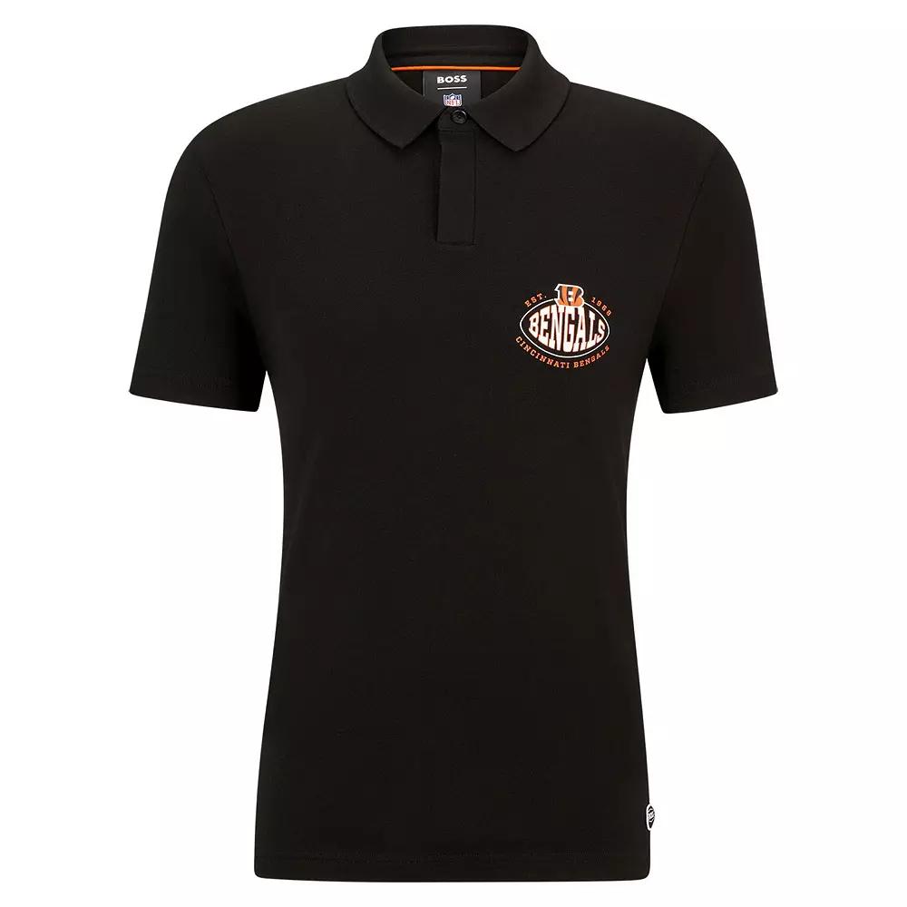 Men's BOSS X NFL  Black Cincinnati Bengals Polo, Size: 2XL Product Image