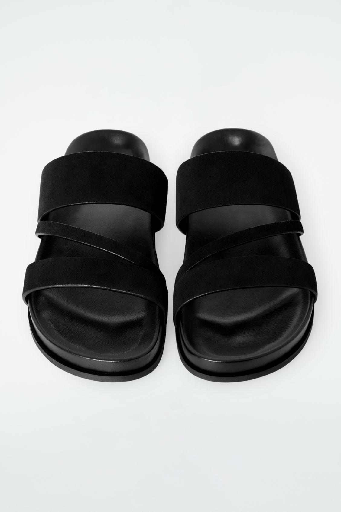 MULTI-STRAP SUEDE SANDALS Product Image