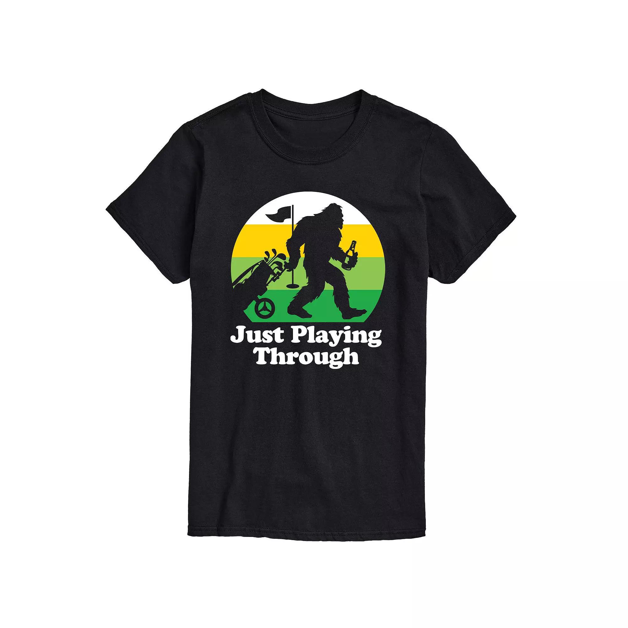 Men's Just Playing Through Sasquatch Graphic Tee,  Product Image